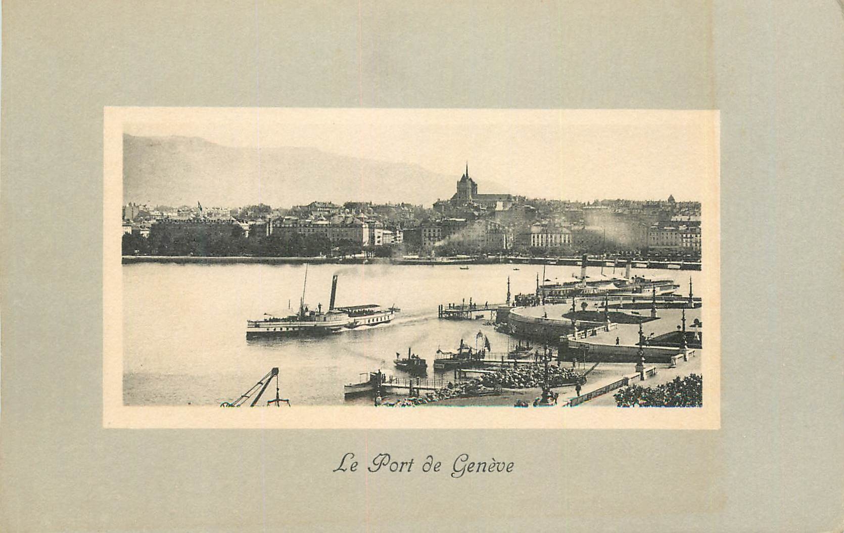 CPA Le Port de Geneve Bateau