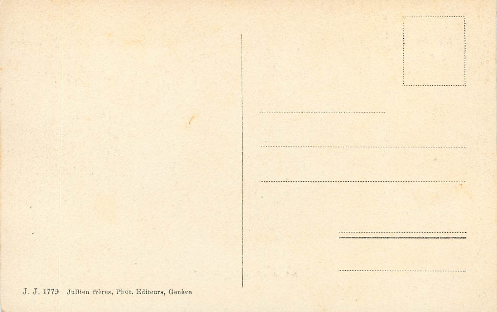 CPA Le Port de Geneve Bateau — Verso