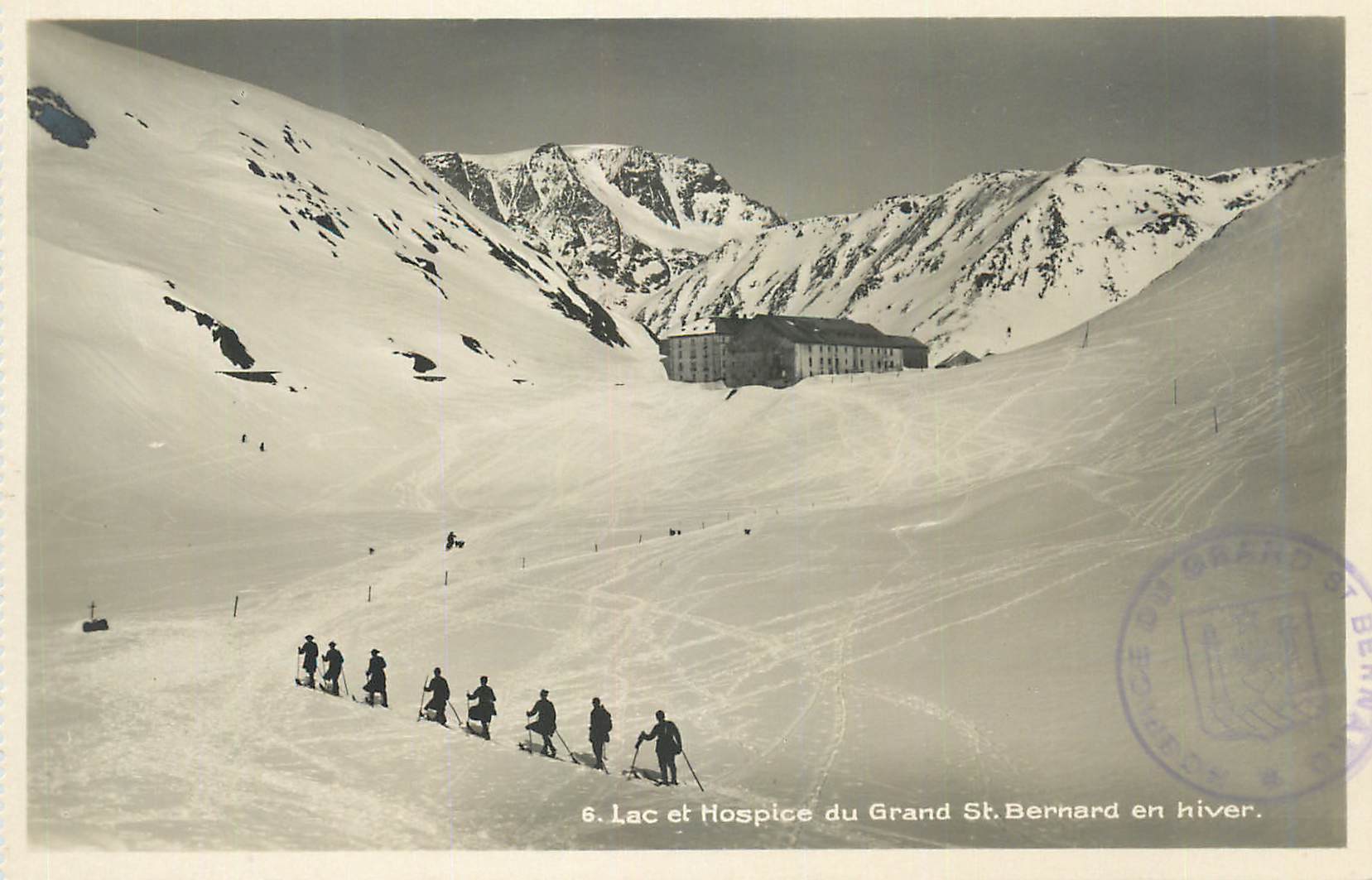 CPA Lac et Hospice du Grand St Bernard en hiver Ski