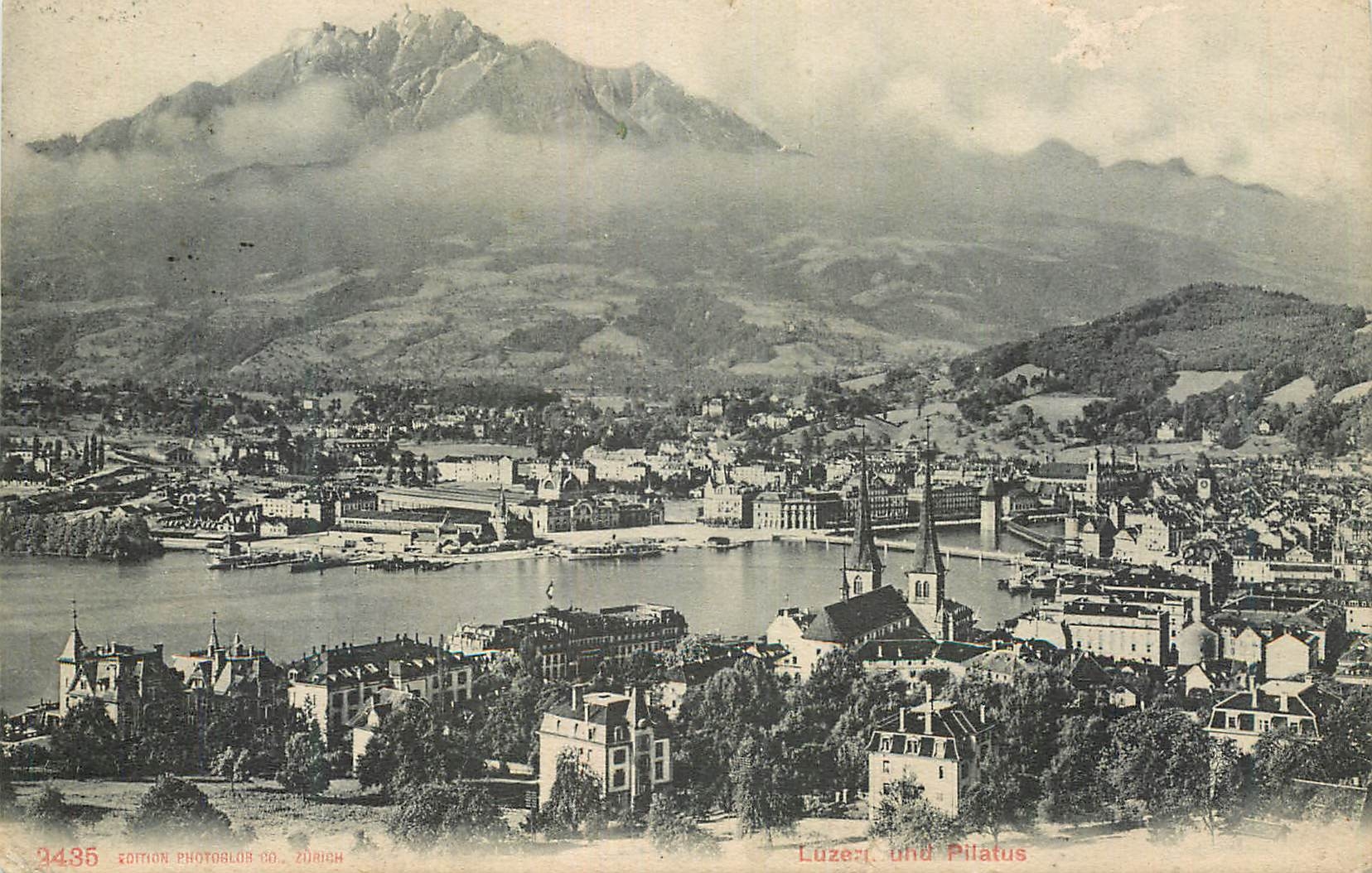 Lucerne und Pilatus — Panoramablick — Photolas Co. Edition, Zürich, Nr. 3435