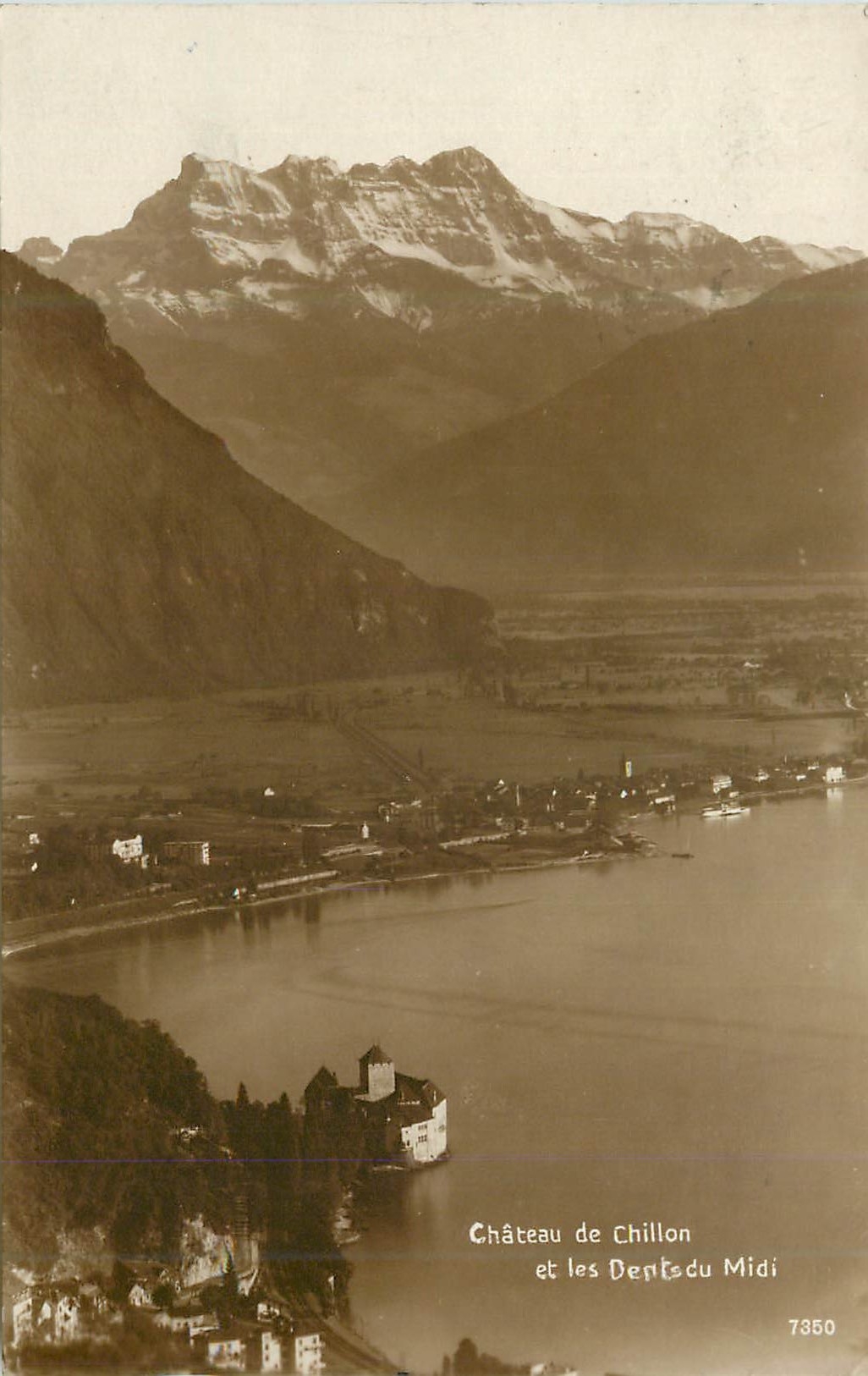 CPA Chateau de Chillon et les Dents du Midi 