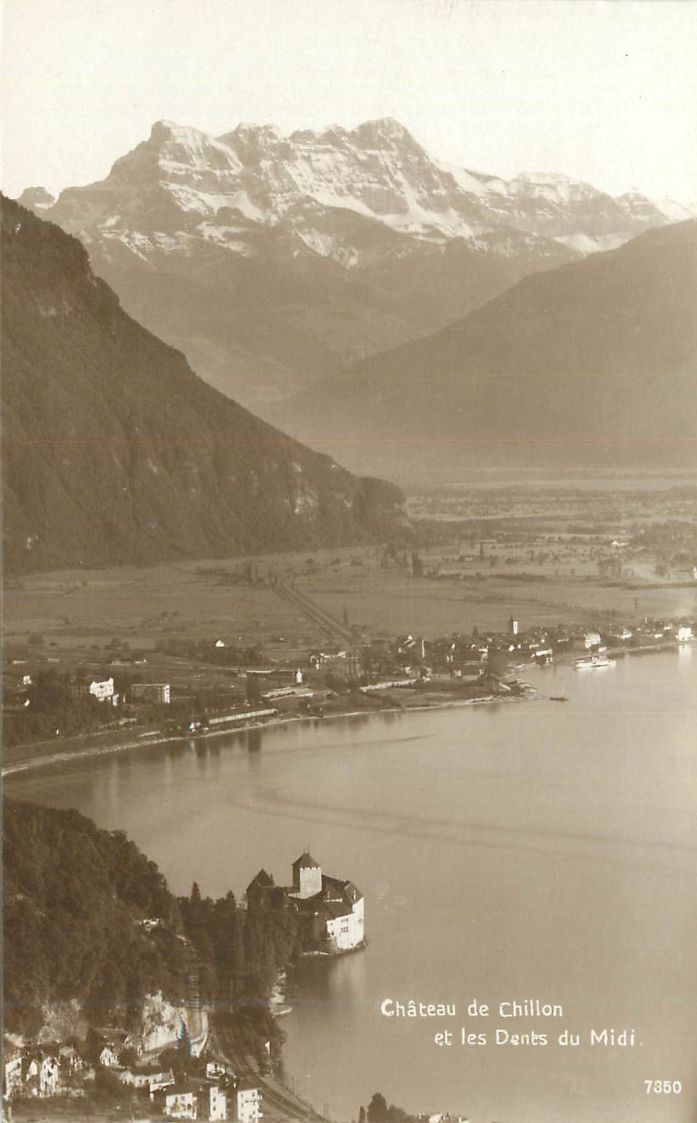 CPA Chateau de Chillon et les Dents du Midi 