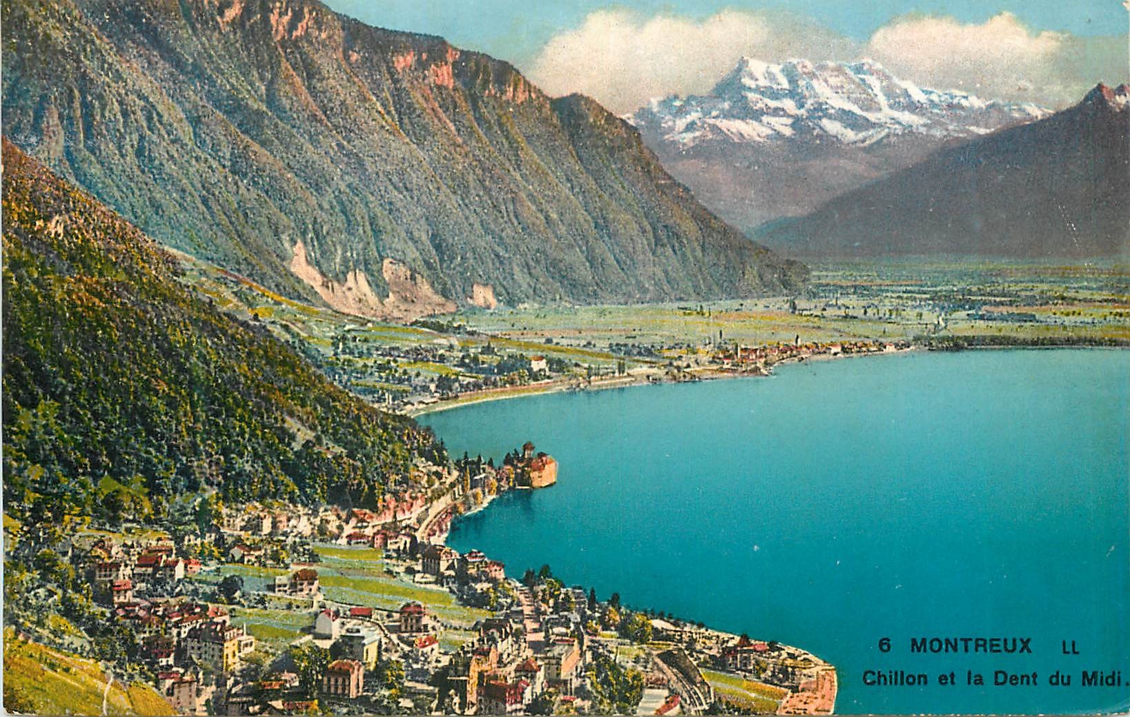 CPA Montreux Chillon et la Dent du Midi 