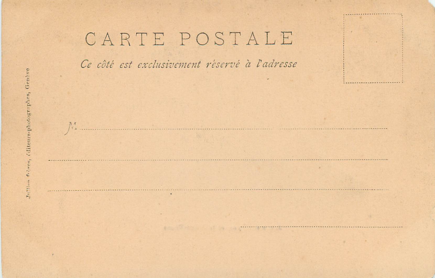 CPA Nyon et le Mont Blanc  — Rückseite