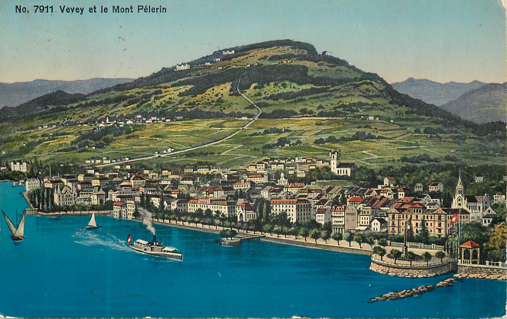 CPA Vevey Et le Mont Pelerin 
