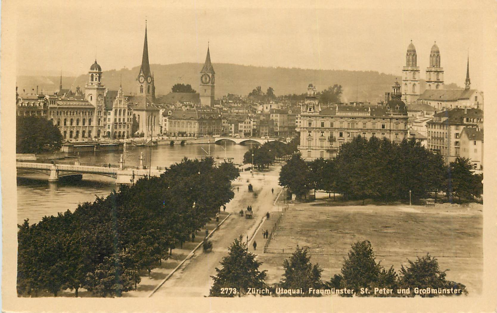 CPA Zurich Utoquai Fraumunster St Peter und Grossmunster 