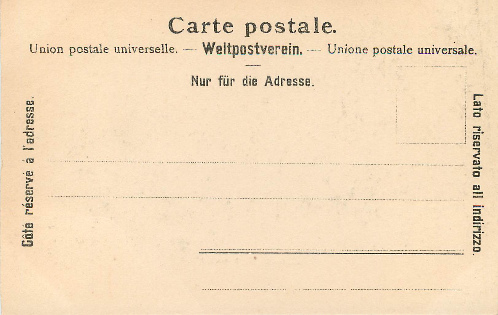 CPA Zurich Alpenquai Nourrice Landeau — Rückseite