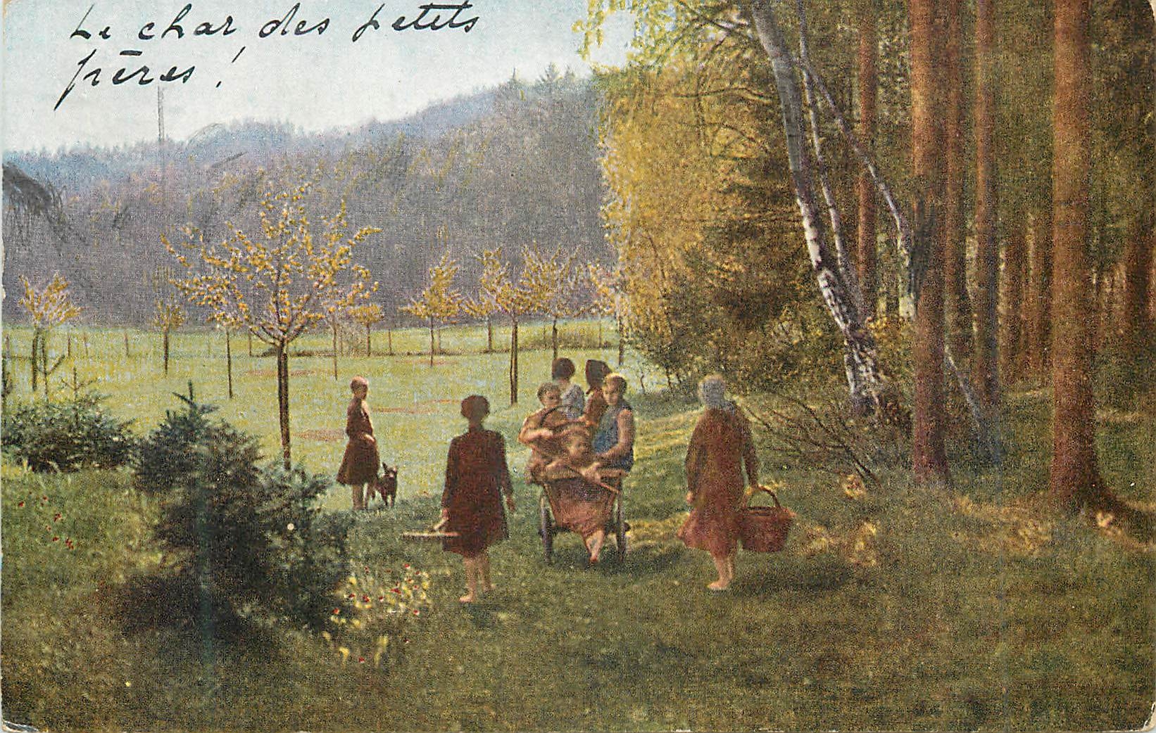 Le char des petits frères — scène de forêt — série 180, n° 655