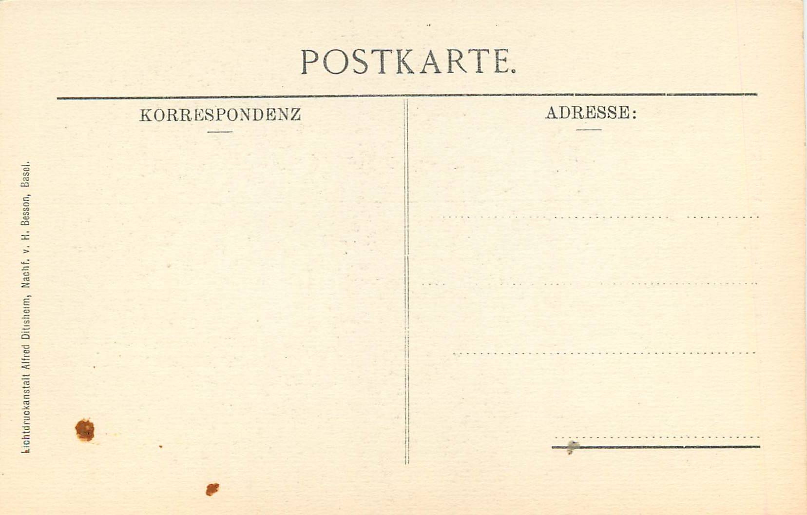 CPA Oeffentliche Kunstsammlung Basel Ambrosius Holbein Hans Herbster  — Verso