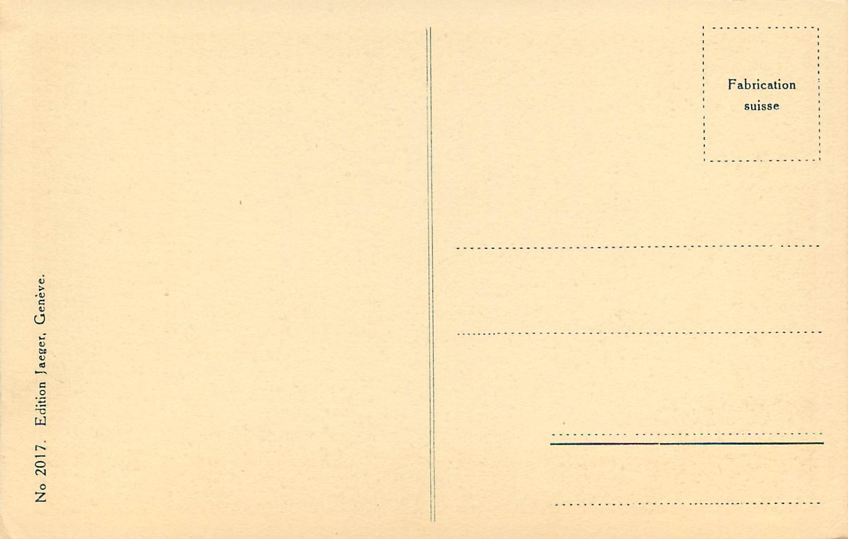 CPA Geneve Monument Int de la Reformation  — Verso