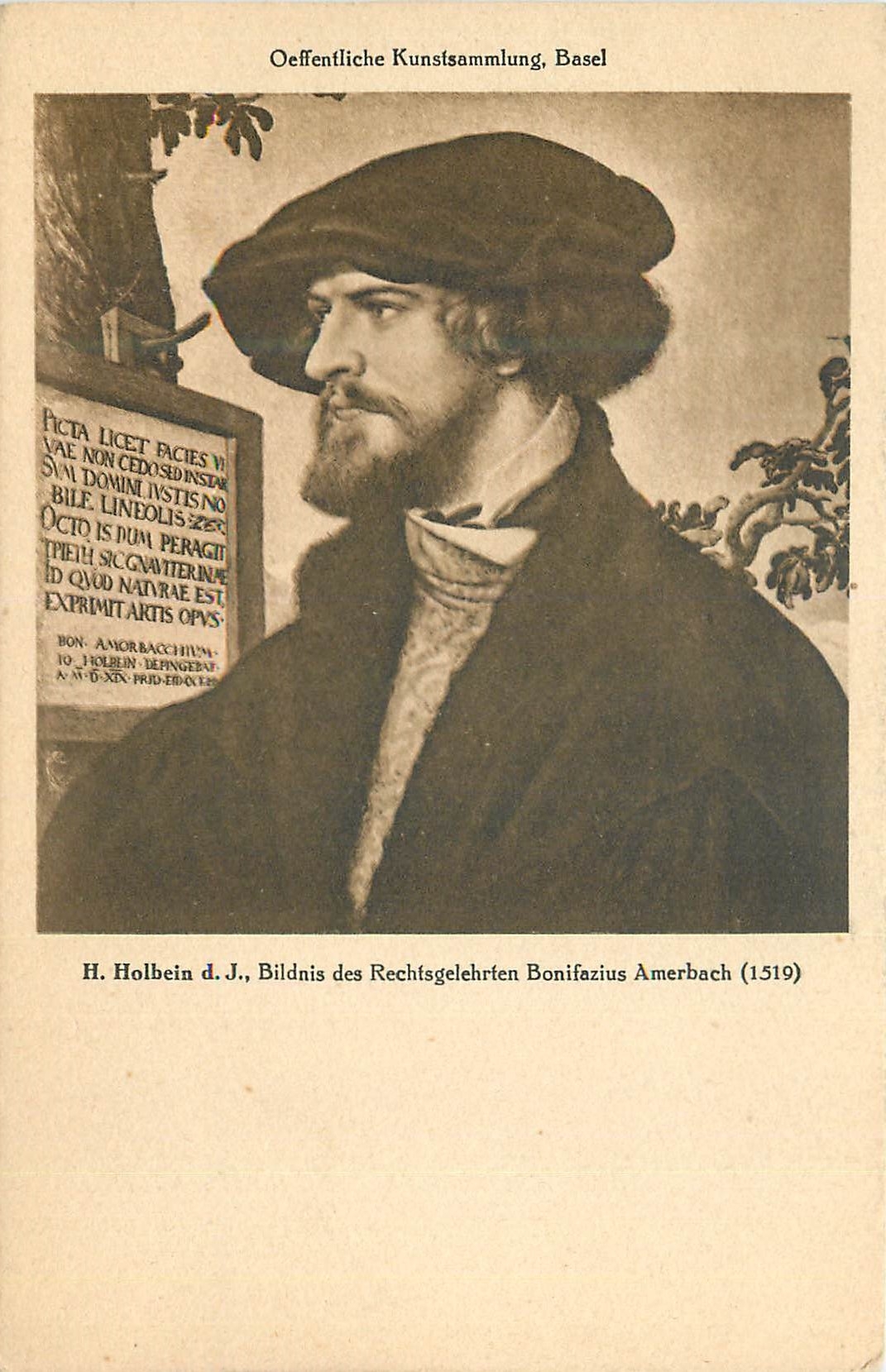 CPA Oeffentliche Kunstsammlung Basel H Holbein Bildnis des Rechtsgelehrien Bonifazius Amerbach 