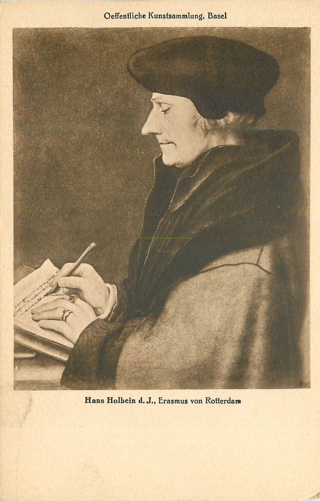 CPA Oeffentliche Kunstsammlung Basel Hans Holbein Erasmus von Rotterdam 