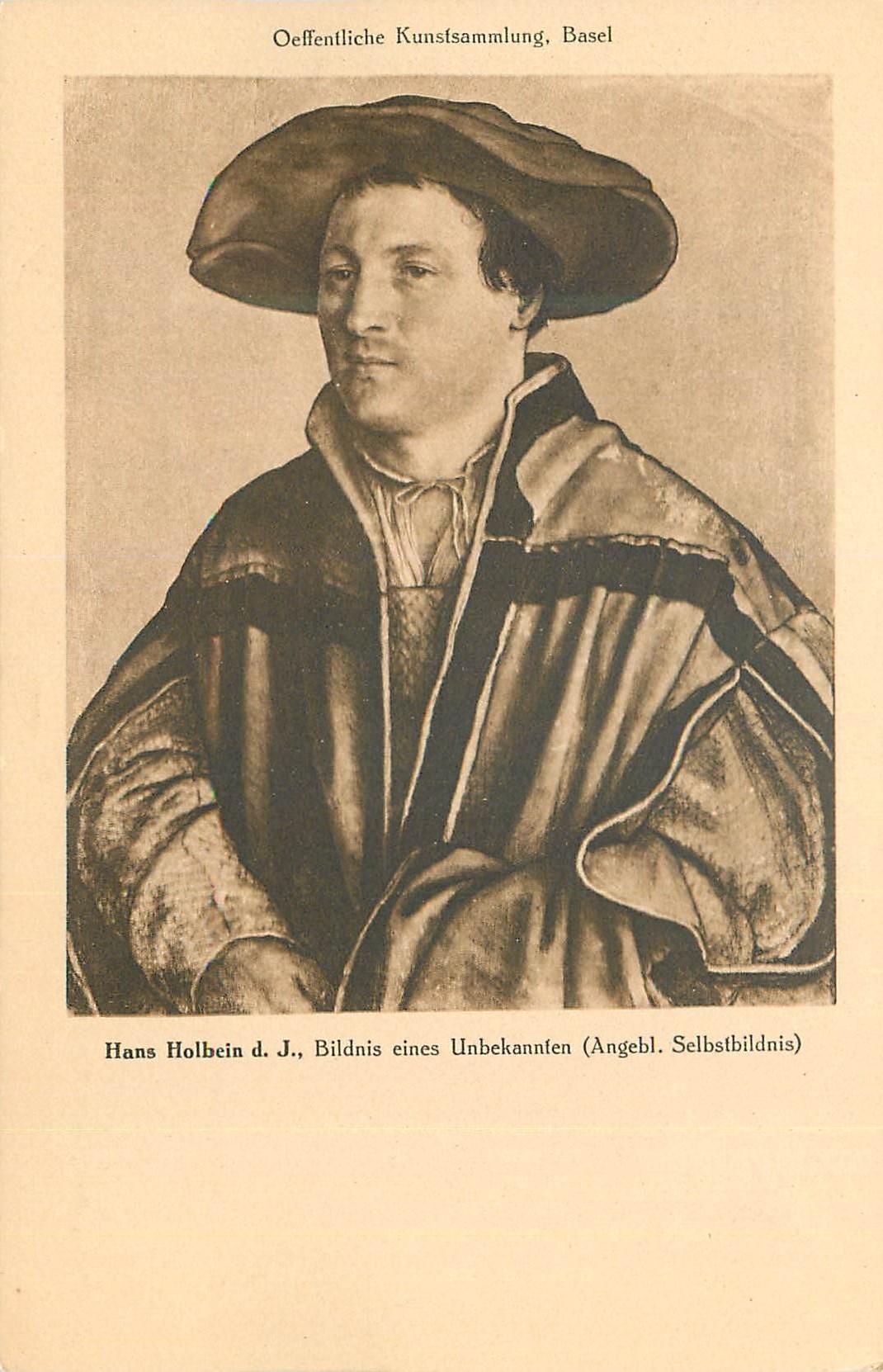 CPA Oeffentliche Kunstsammlung Basel Hans Holbein Bildnis eines Unbekannten 