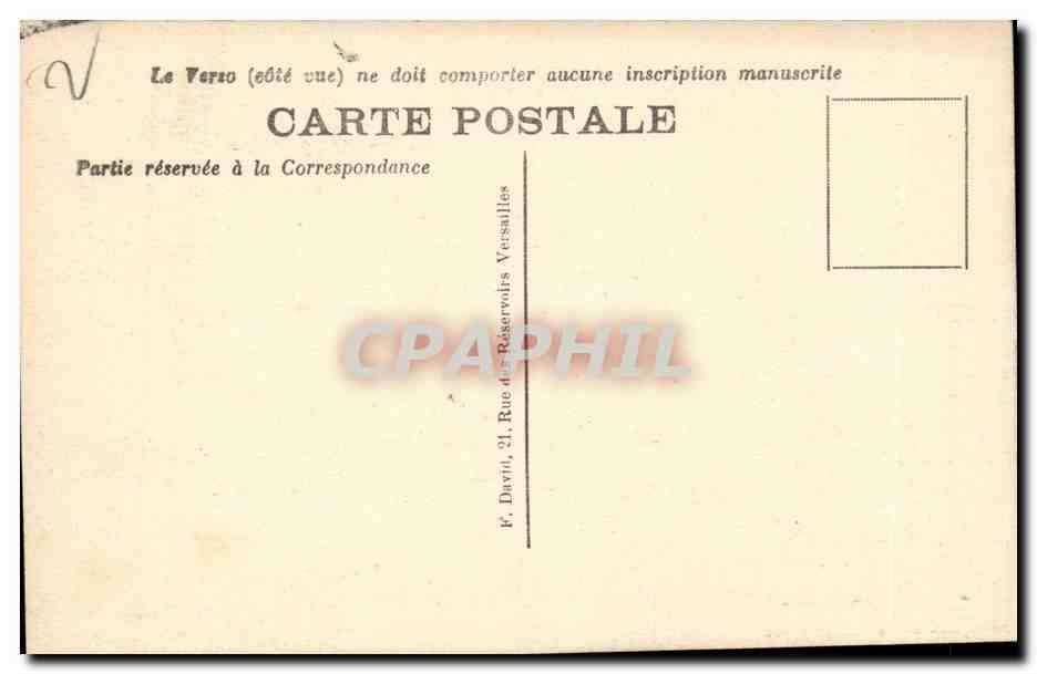 Versailles — Bosquet de la Colonnade — éditeur R. David, 21 Rue David, Versailles, n°75 — Reverso
