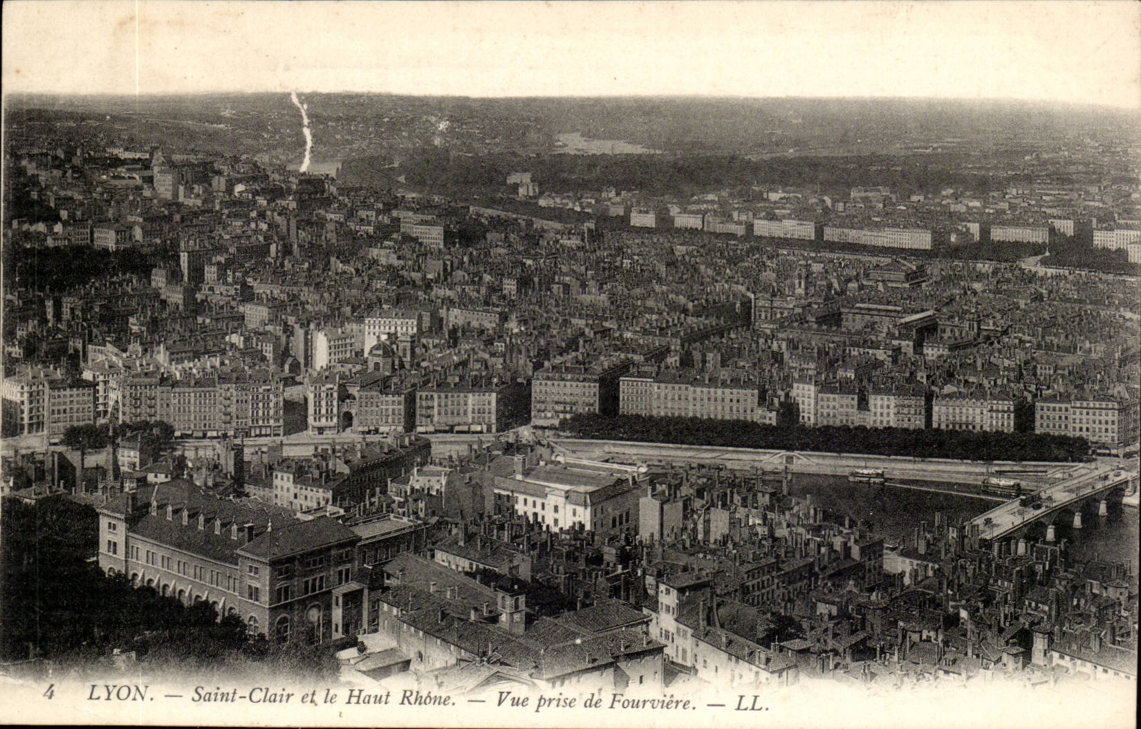 LYON — Saint-Clair et le Haut Rhône — Vue prise de Fourvière — LL.