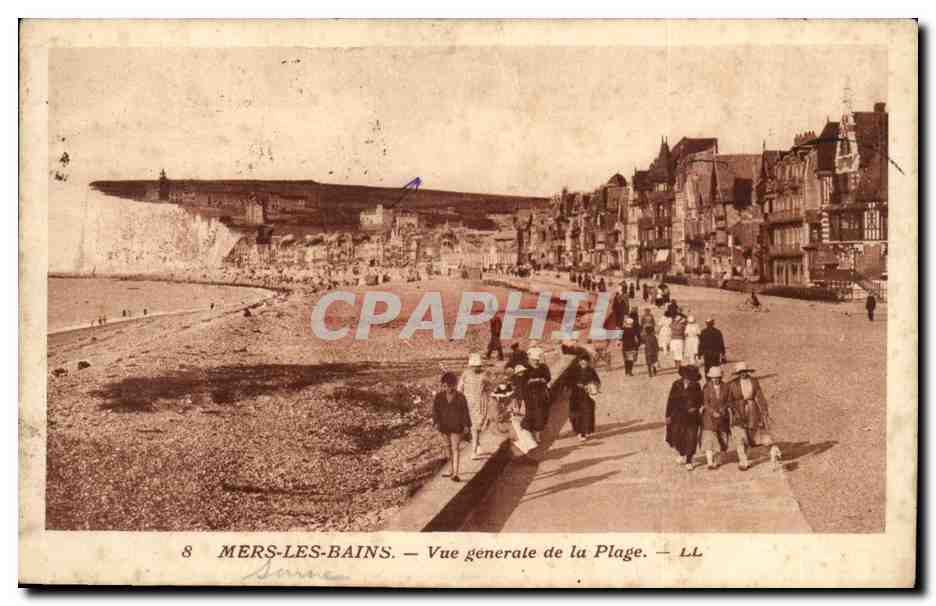 Mers les Bains CPA Vue generale de la plage