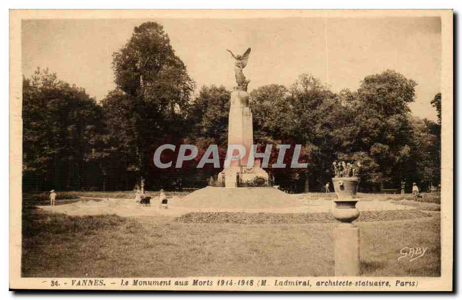 VANNES — Le Monument aux Morts 1914-1918 — Gaby, édition