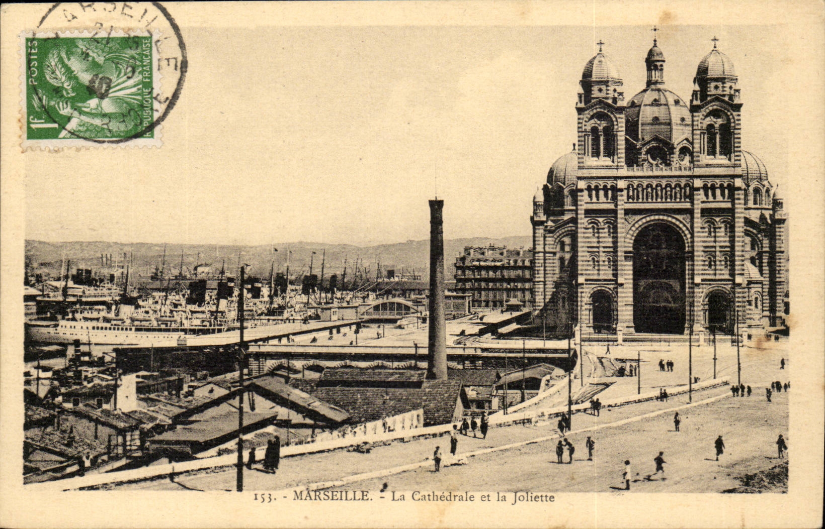 Marseille CPA La cathedrale et la Joliette