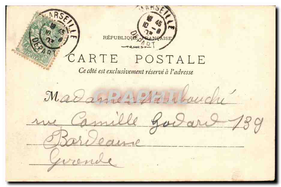 Marseille CPA Le fort Saint Jean — Rückseite