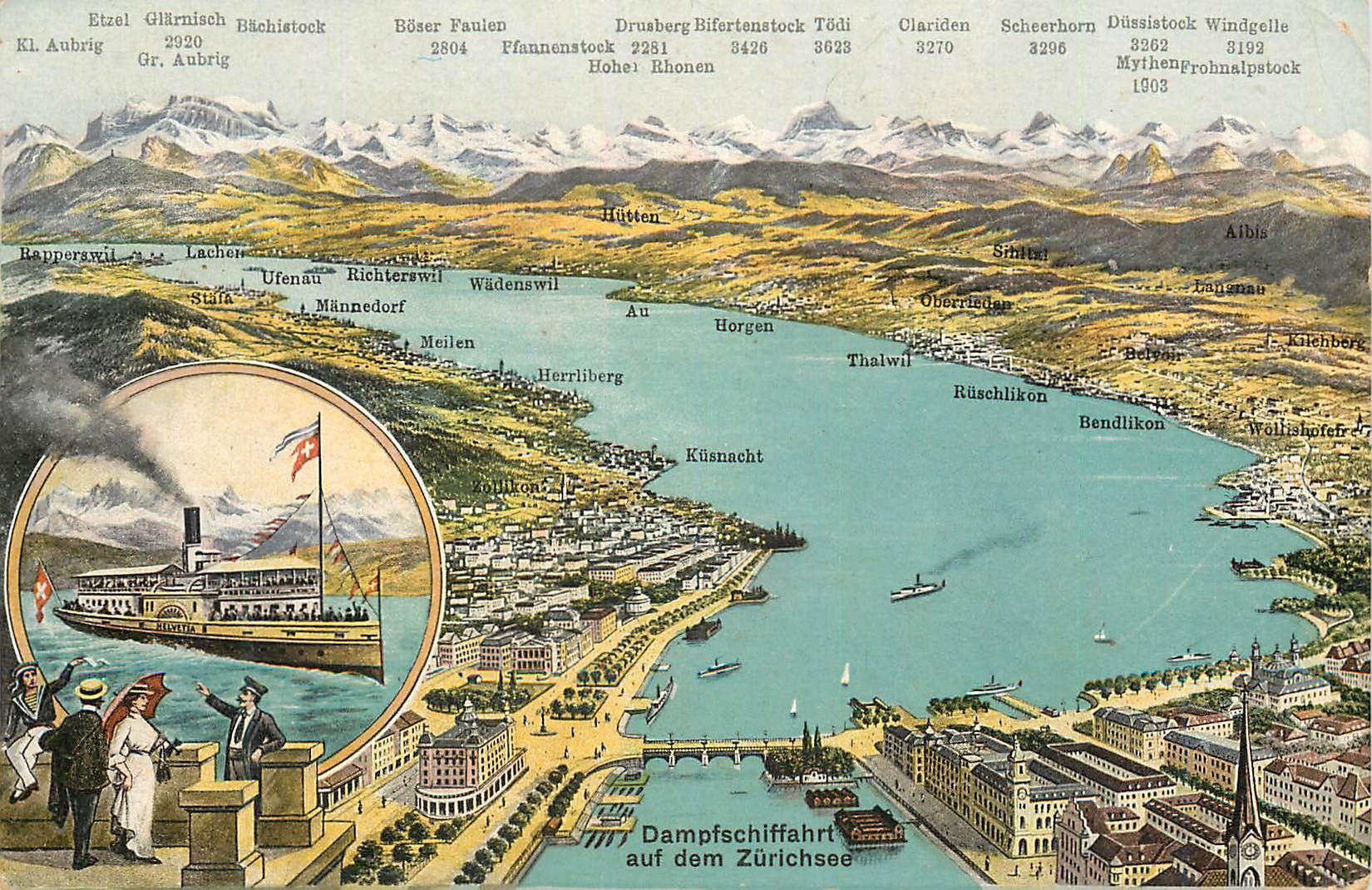 CPA Dampfschiffahrt auf dem Zurichsee