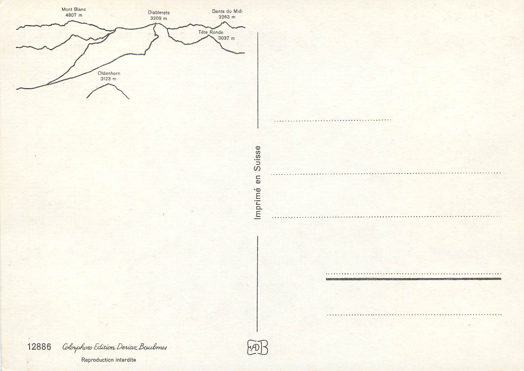 CPM Notre Seigneur est grand puissant par Sa force Psaume Colorphoto Edition Deriaz Baulmes Reproduction interdite — Rückseite