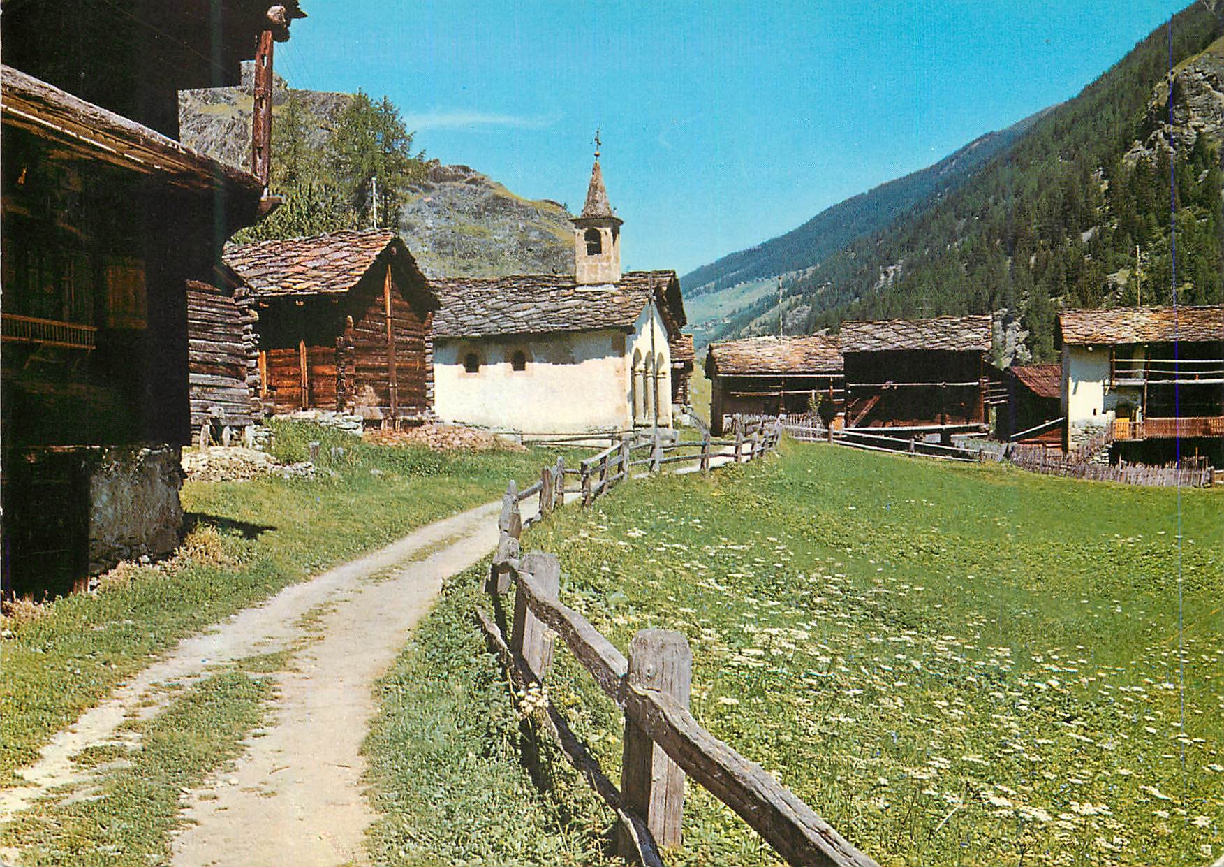 CPM Hameau et chapelle de Lanriaz Evolene Valais