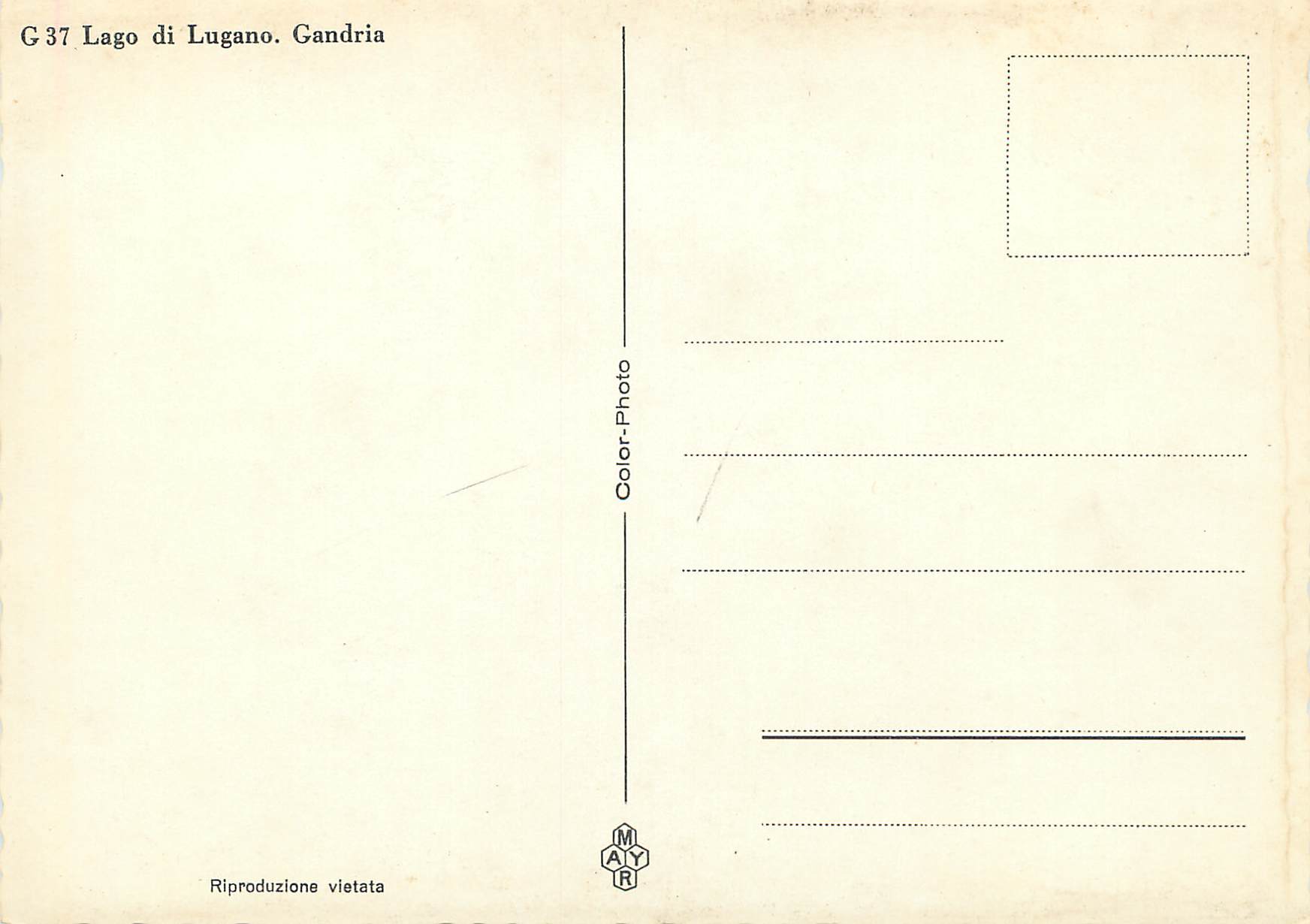 CPM Lago di Lugano Gandria — Verso
