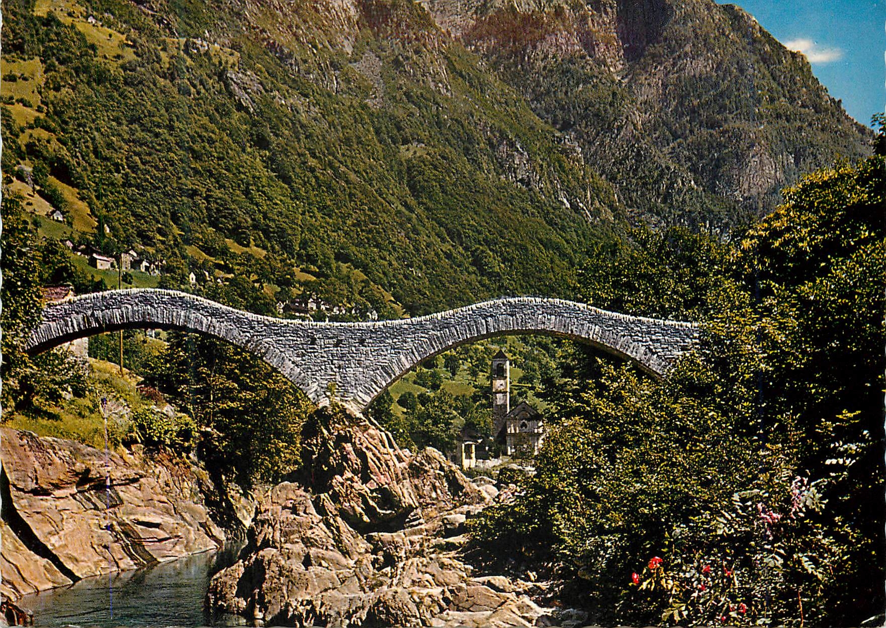 CPM Il Ticino pittoresco Lavertezzo Ponte dei Saiti Grotto Efra Sonogno Albergo Efra Frasco