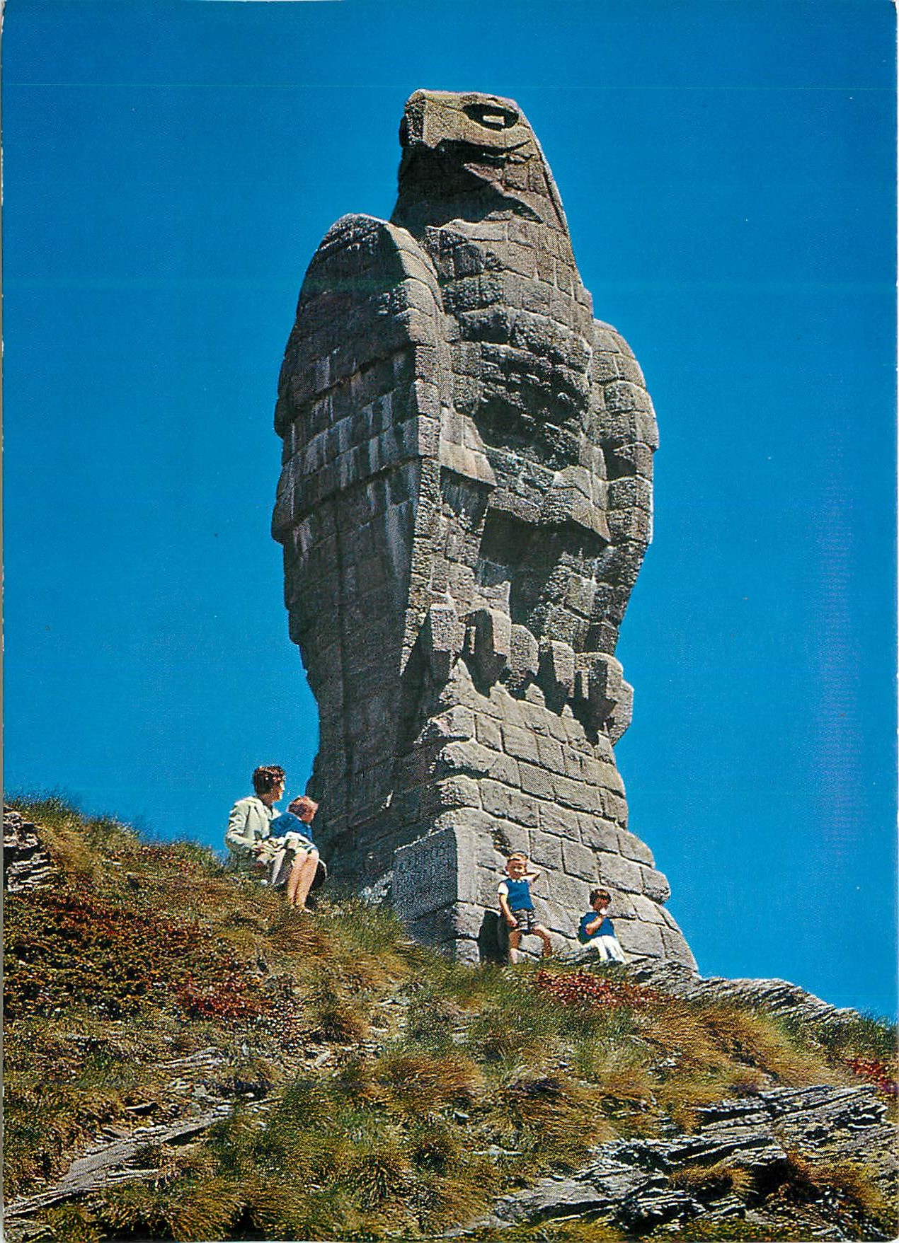 CPM Der Adler auf Simplonpass Denkmal an Grenzwacht