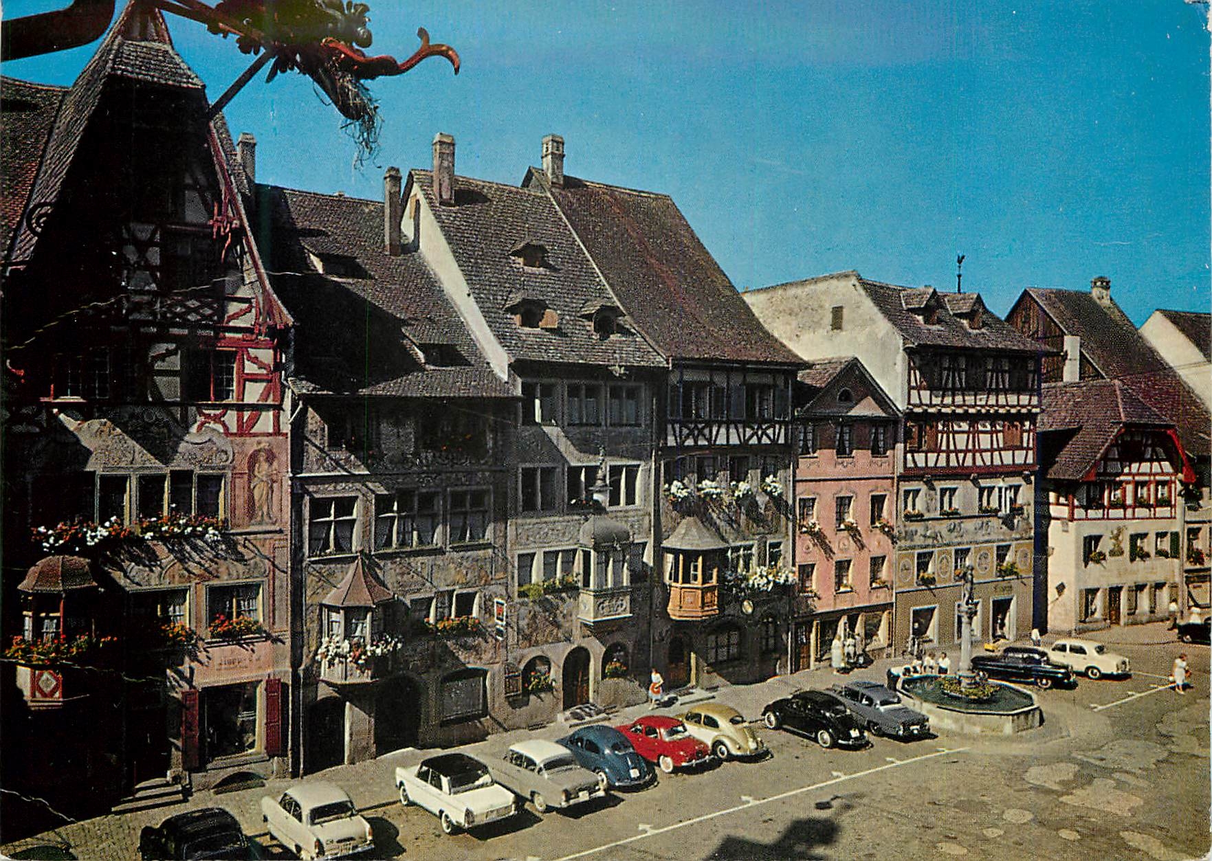 CPM Stein am Rhein Hauserfront am malerischen Rathausplatz