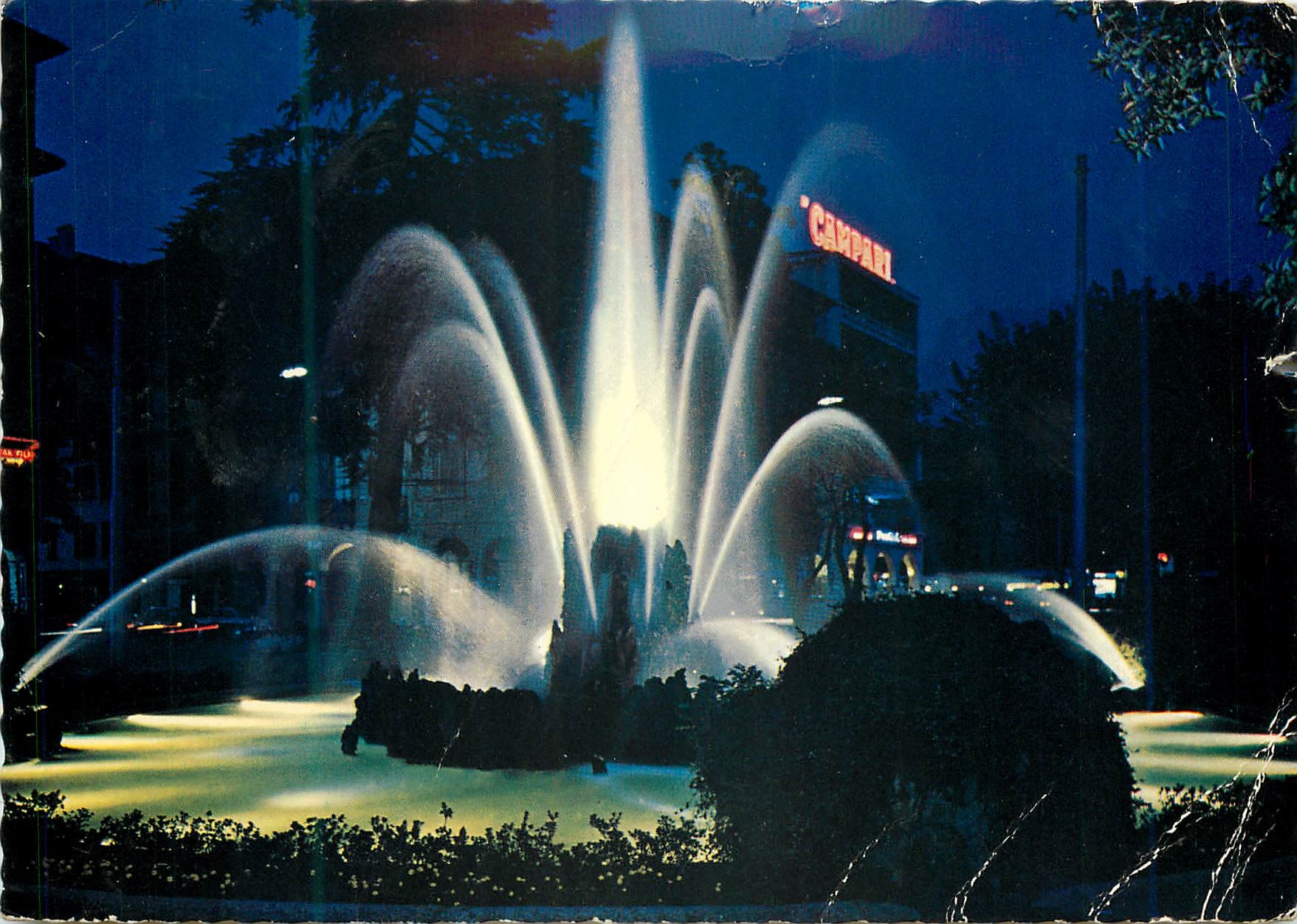 Fontaine de Lugano — nuit — Édition Engelberger, n°5688