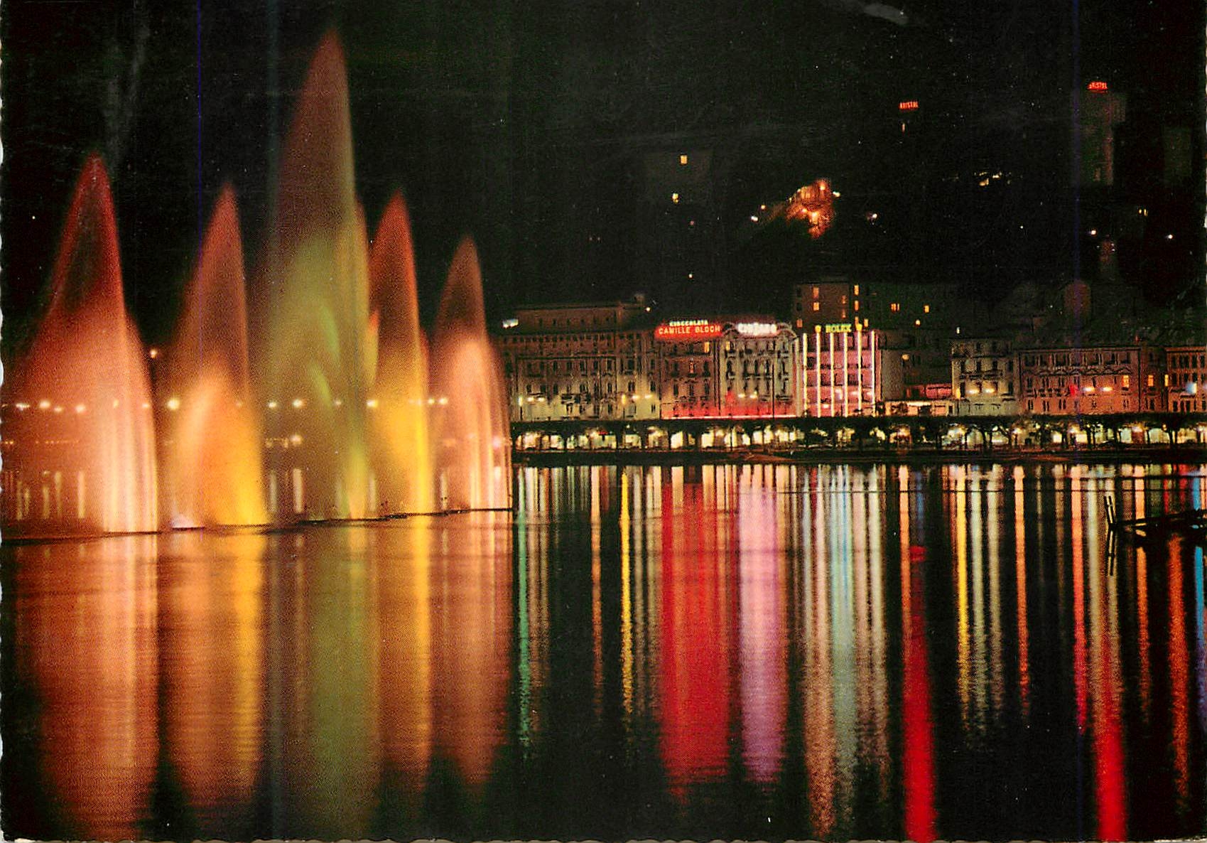 CPM Lugano di notte Lugano bei Nacht Lugano la nuit