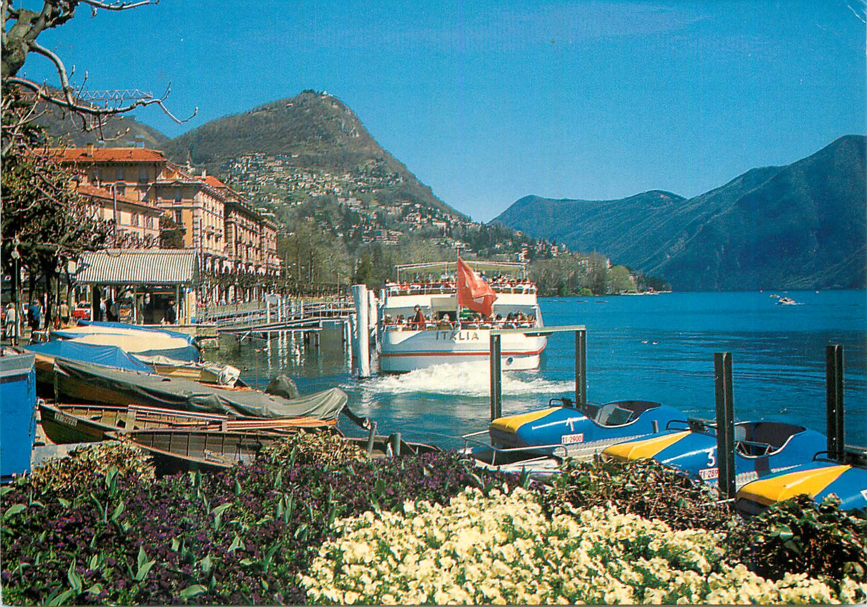 CPM Lugano e Il suo Lago Con Il Monte Bre
