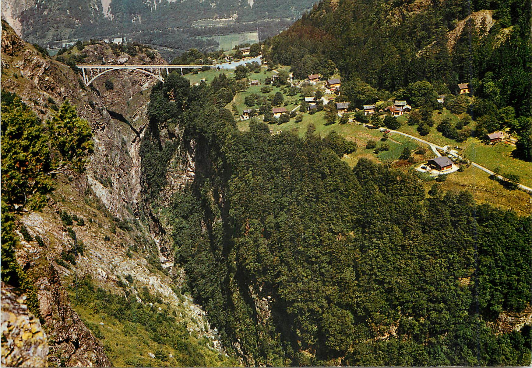 CPM Martigny Valais Suisse Le vallon et le pont de Gueroz ht m Enjambant les gorges du Trient Il relie les stations de s