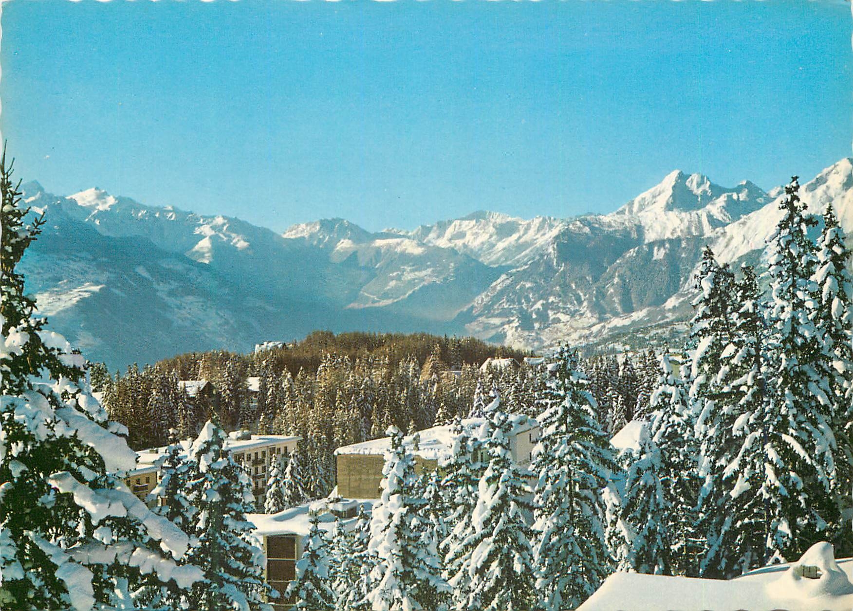 CPM Paysage d hiver a Montana Crans alt