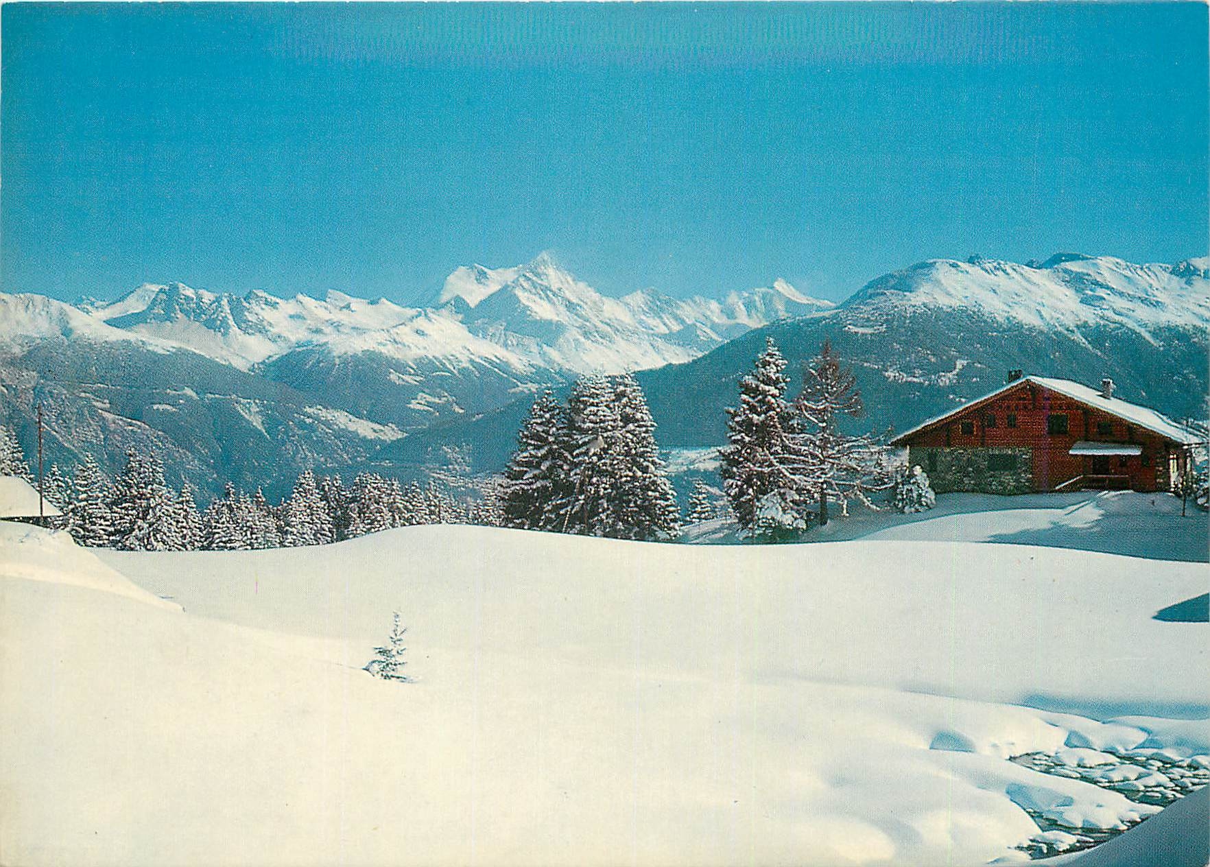 CPM Montana Crans alt Paysage hivernal et le Weisshorn