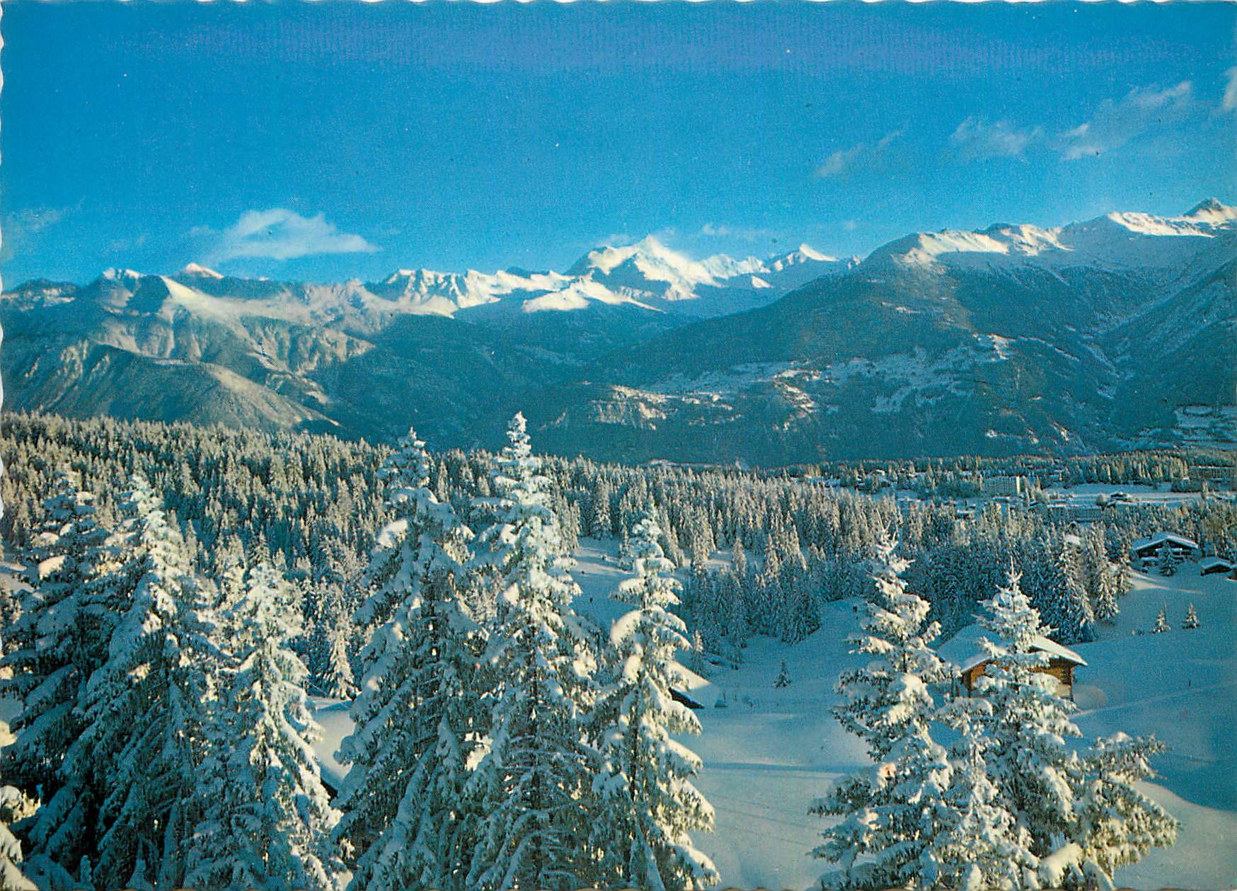 CPM Vue sur les Alpes de Crans Montana Alt m Photoglob Wehrli S A Zurich Vevey