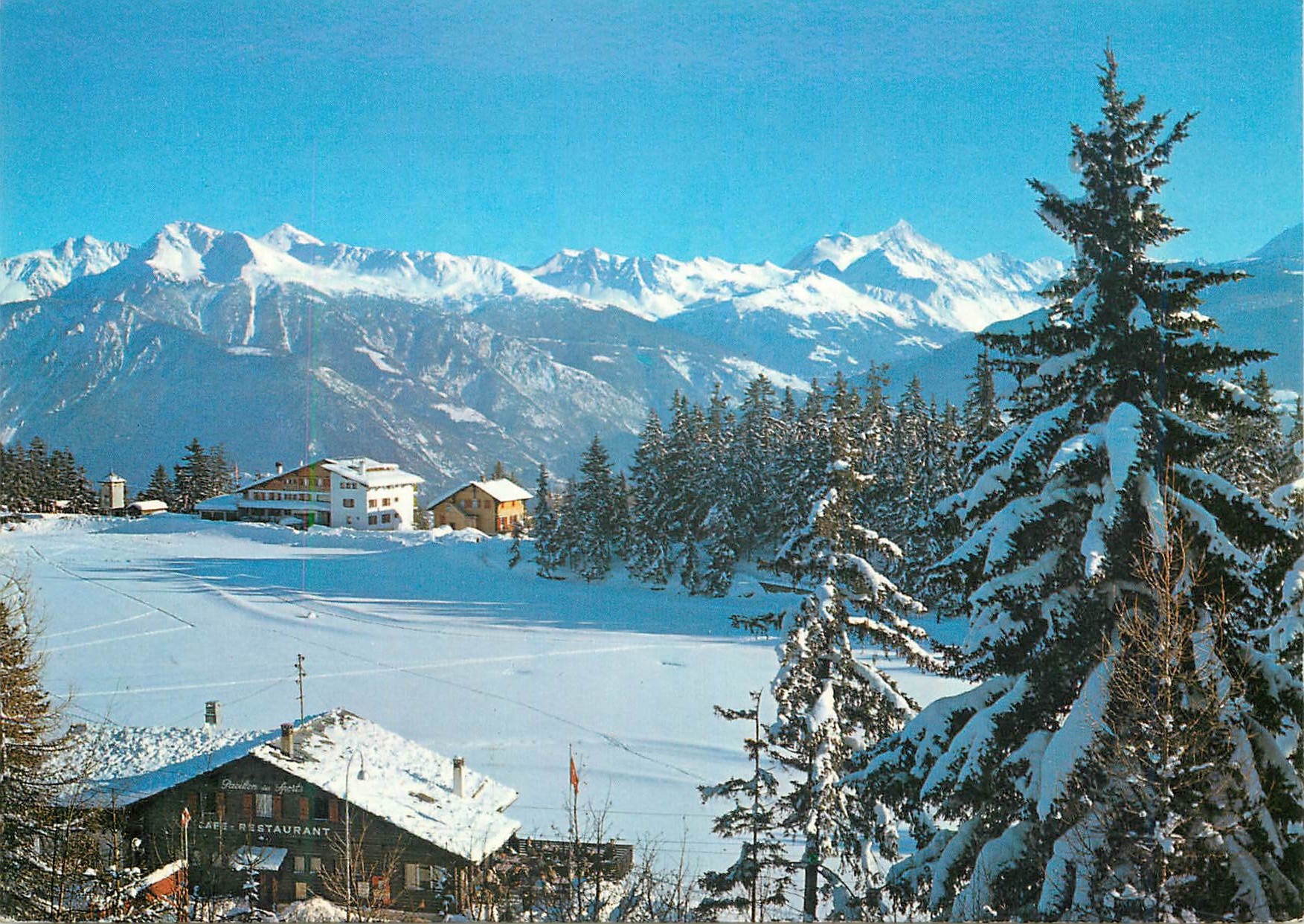 CPM Schweiz Suisse Switzerland Crans Montana alt m Le Lac Grenon et les Alpes A droite le Weisshorn alt m Edition Photog