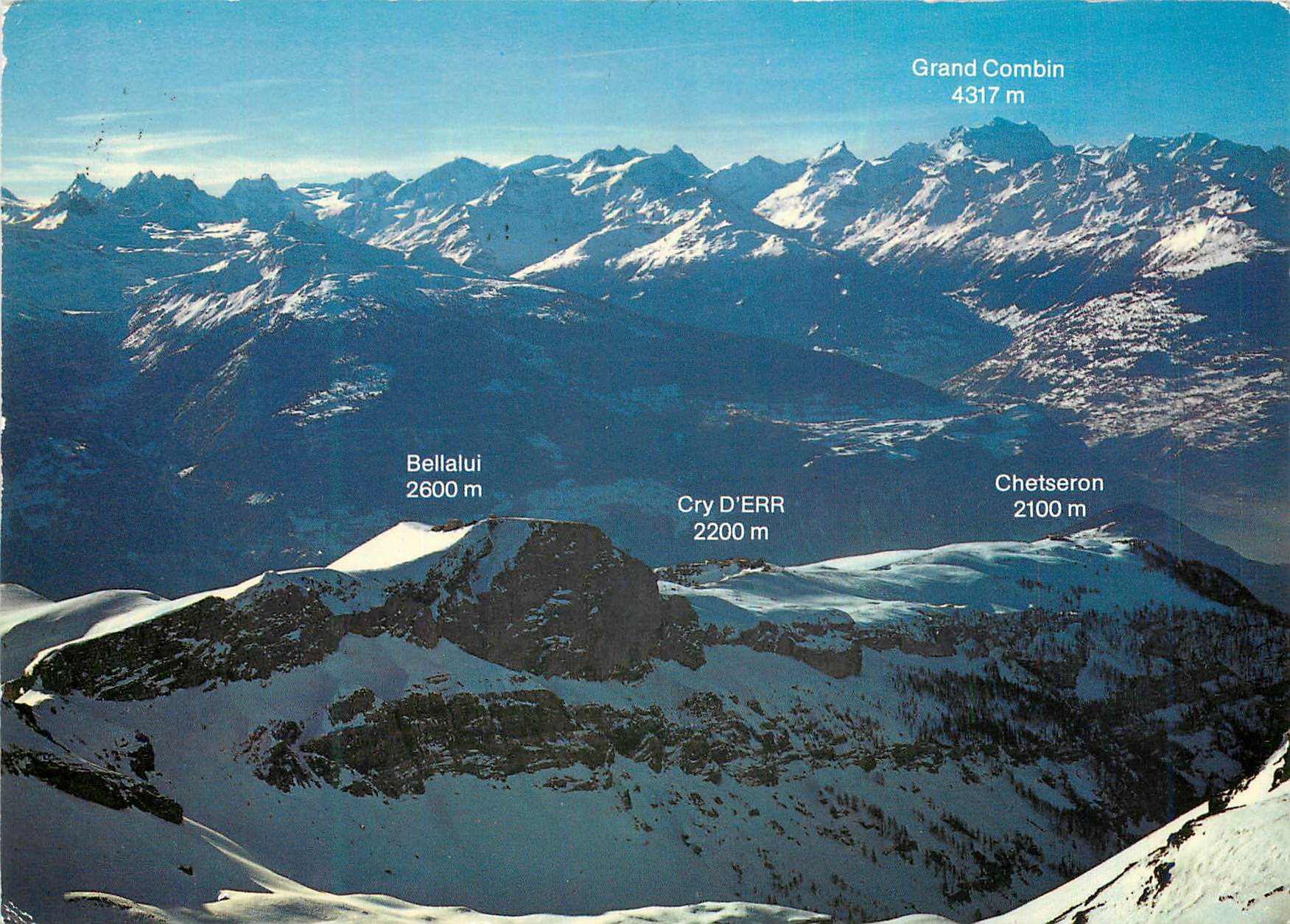 CPM Bellatui Cry Derr Chetseron Grand Combin Schweiz Suisse Switzerland Crans Montana Panorama depuis le Glacier de la P