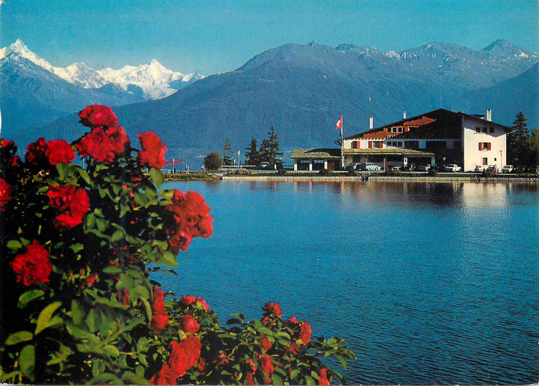 CPM Schweiz Suisse Switzerland Montana alt m Hotel du Lac et vue sur les Alpes