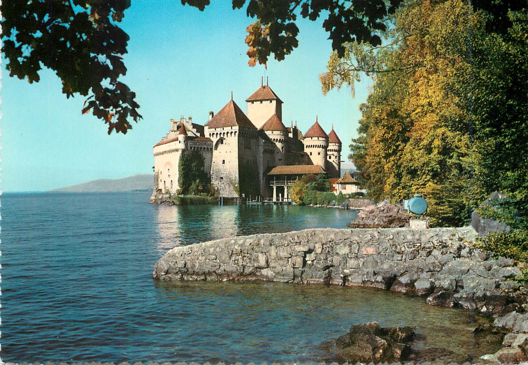 CPM Chateau de Chillon Chillon Schloss Castello di Chillon Reproduction interdite 