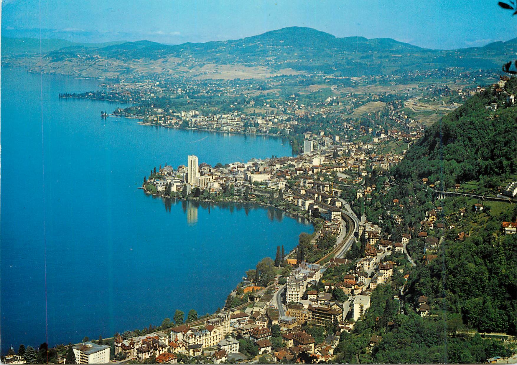 CPM Schweiz Suisse Switzerland Lac Leman Territet Montreux Clarens Vevey et le Mont Pelerin