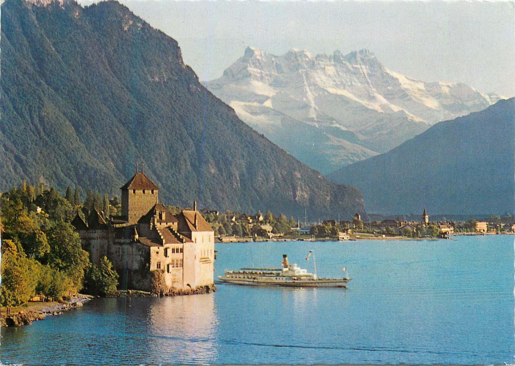 CPM Chateau de Chillon et Dents du Midi Montreux Septembre Musical Helvetia Zurich Bateau