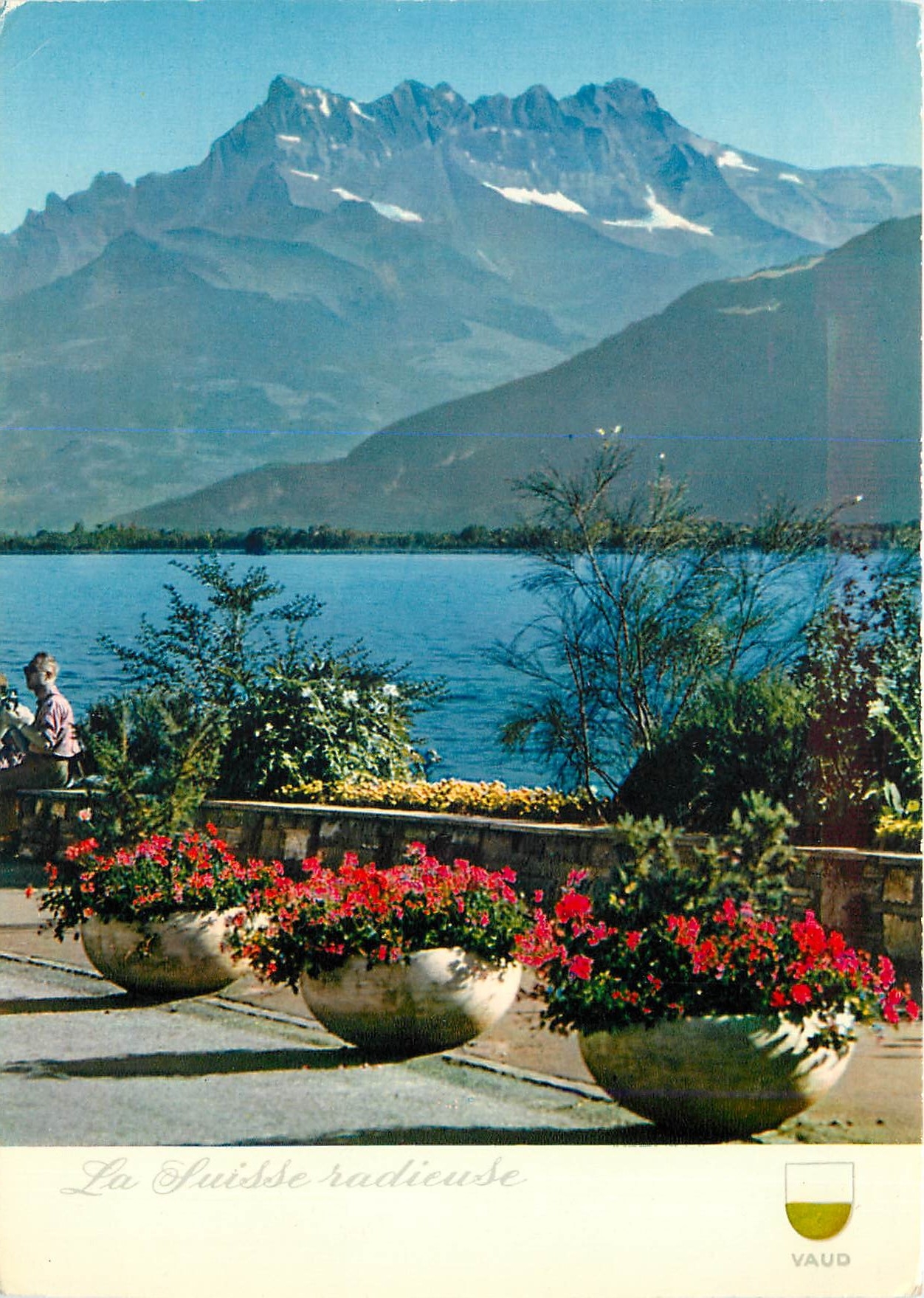 CPM La Suisse Quai Radieuse Quai ileuri de Montreux et les Dents du Midi Fetes de Geneve 12 14 Aout 66 Helvetia Zurich