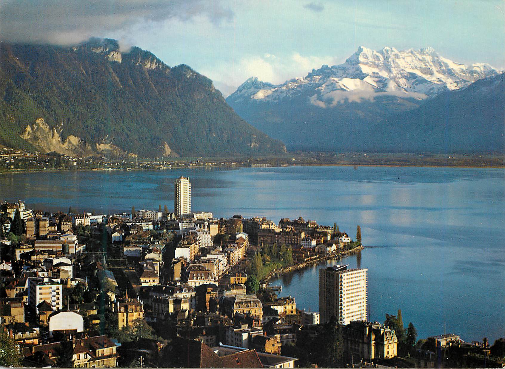 CPM Montreux Lac Leman et les Dents du Midi Der Genfersee mit den Dents du Midi