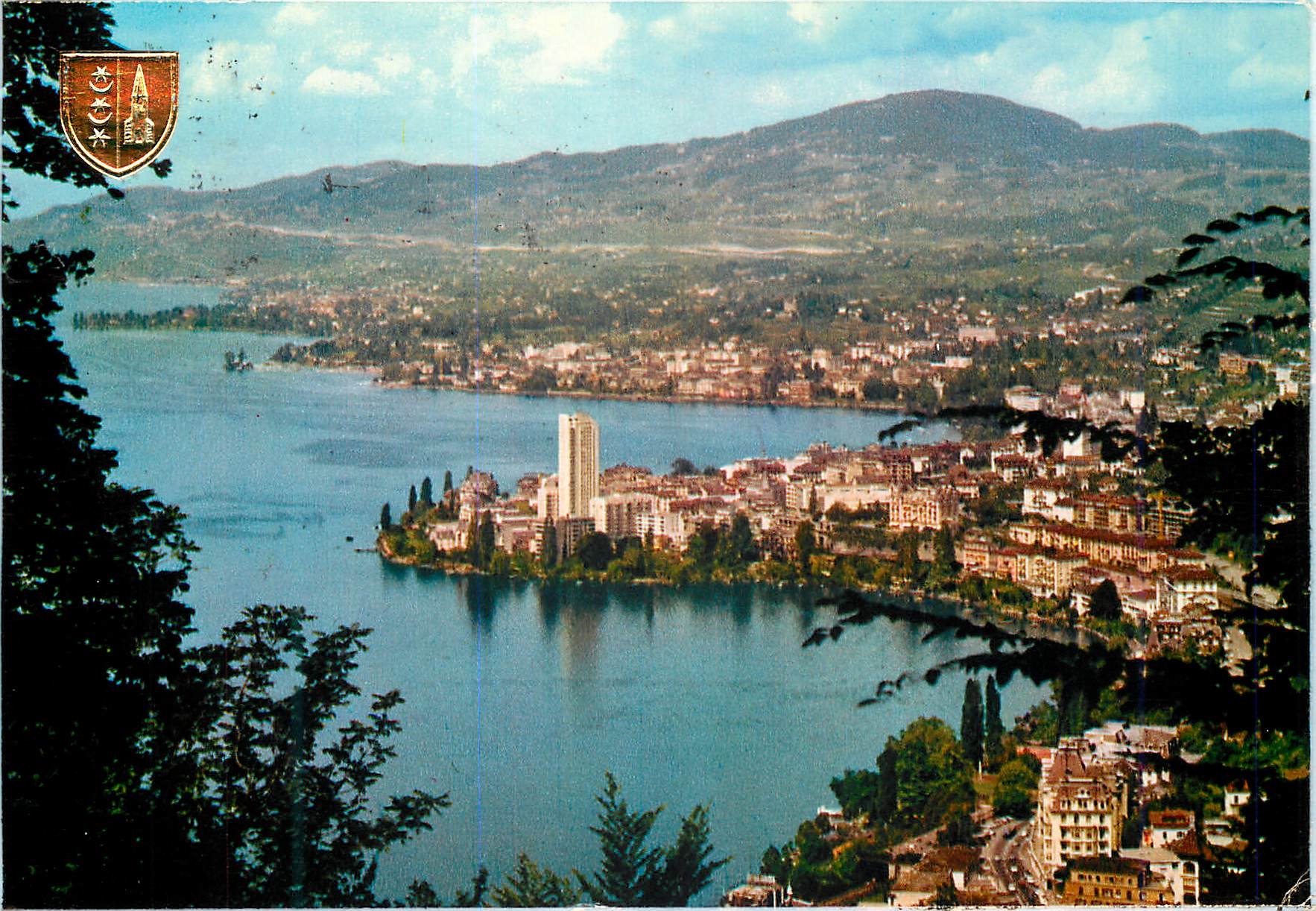 CPM Montreux Vue generale Gesamtansicht Helvetia