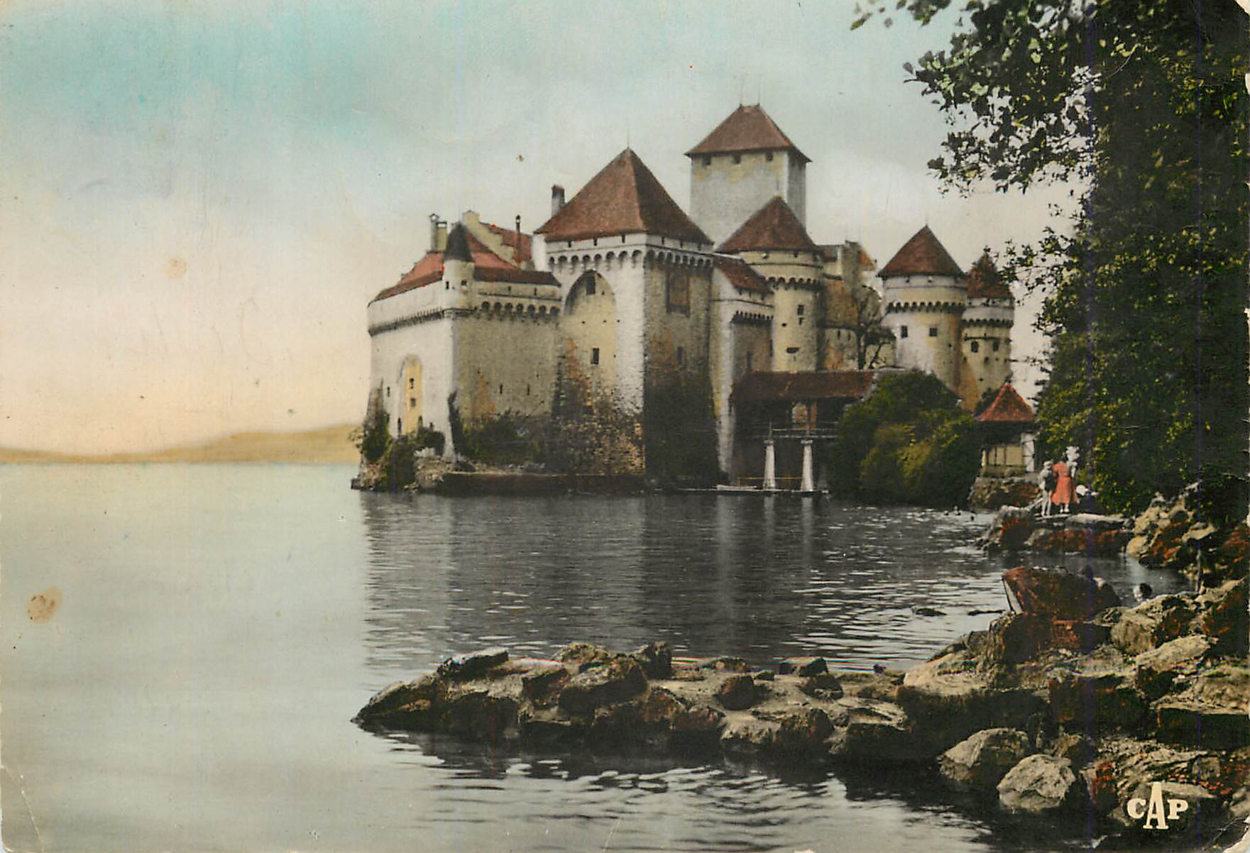 CPM Lac Leman Chateau ed Chillon Annemassf Hte Savoie Centre Horloger Ses Montres De Qualite