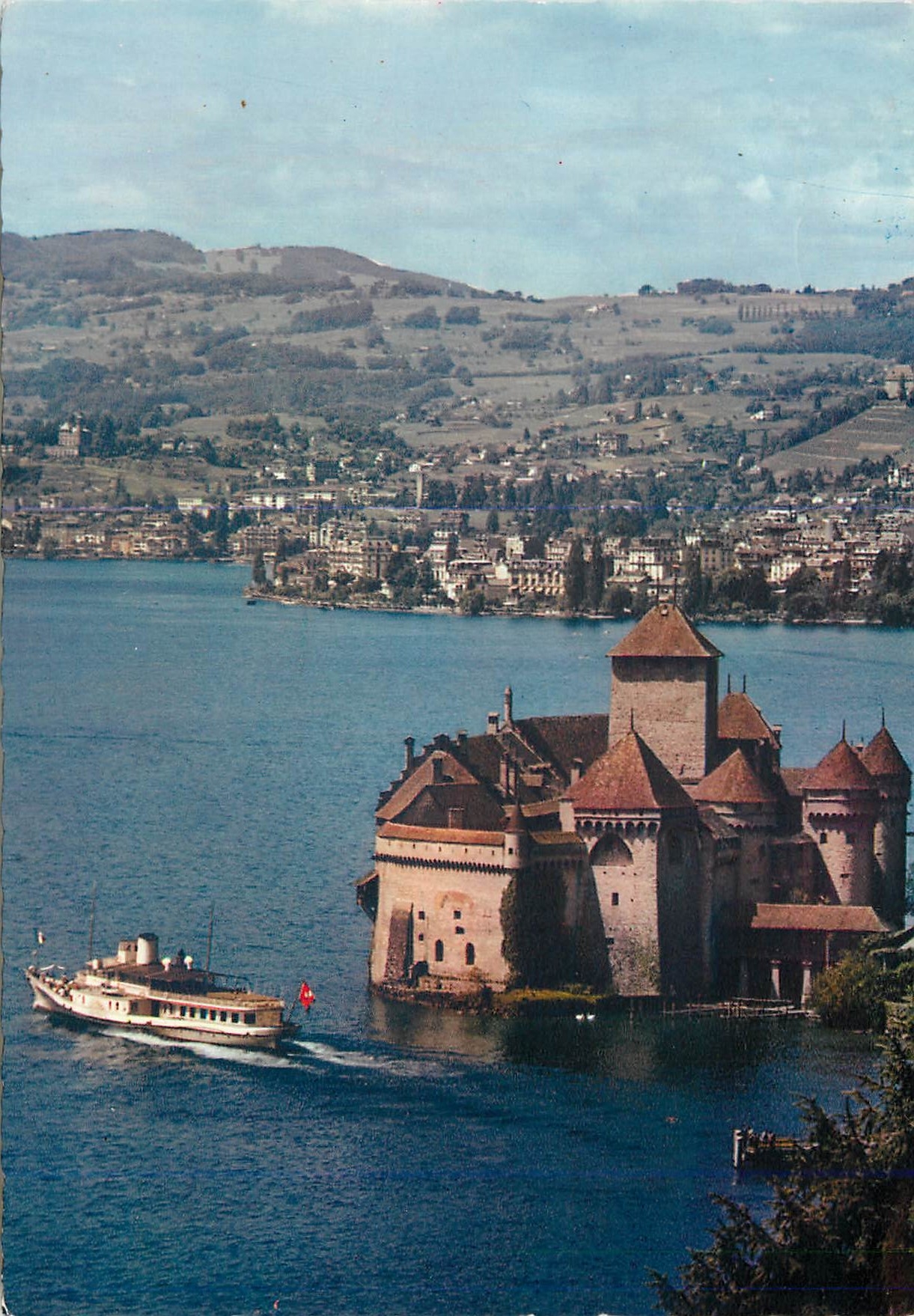 CPM Lac Leman Montreux Chateau de Chillon Ete Hiver Les Rousses Republique Francaise Mont de Marsan