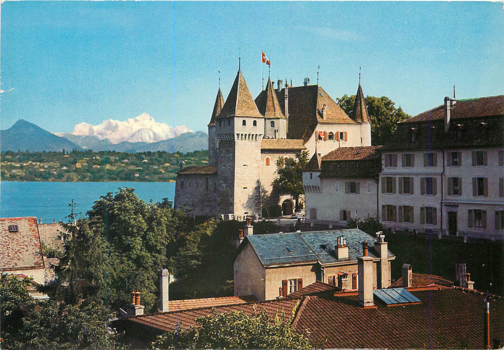 CPM Nyon Le Chateau et le Mont Blanc Nyon