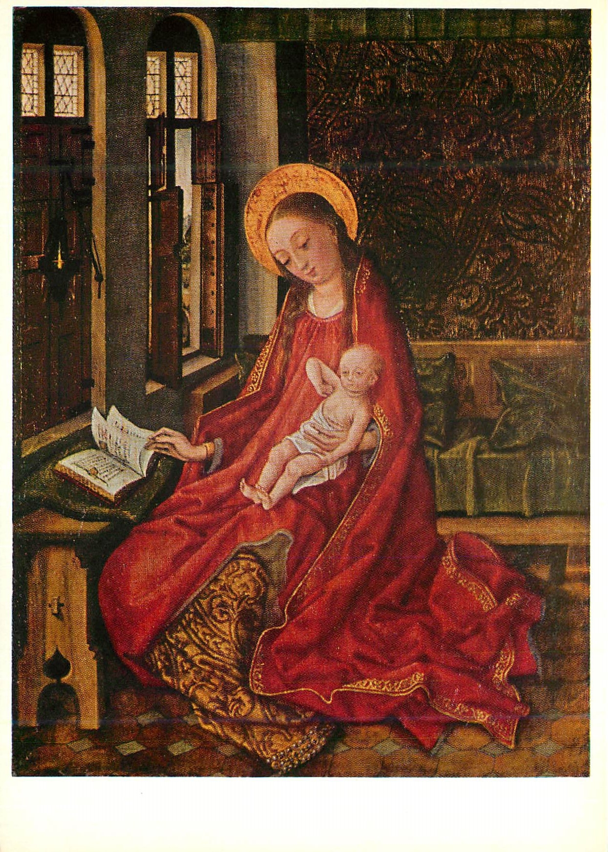 CPM Martin Schongauer Maria mit dem Kinde im Gernach La Vierge et l Enfant Kunstmuseum Basel Geschenk der Erben von Tobi